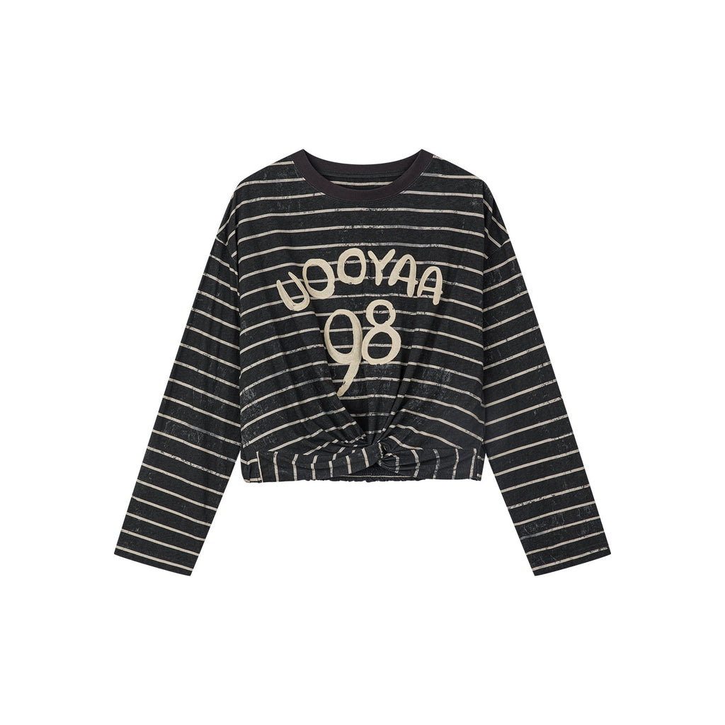 ツイストノットストライプTシャツ