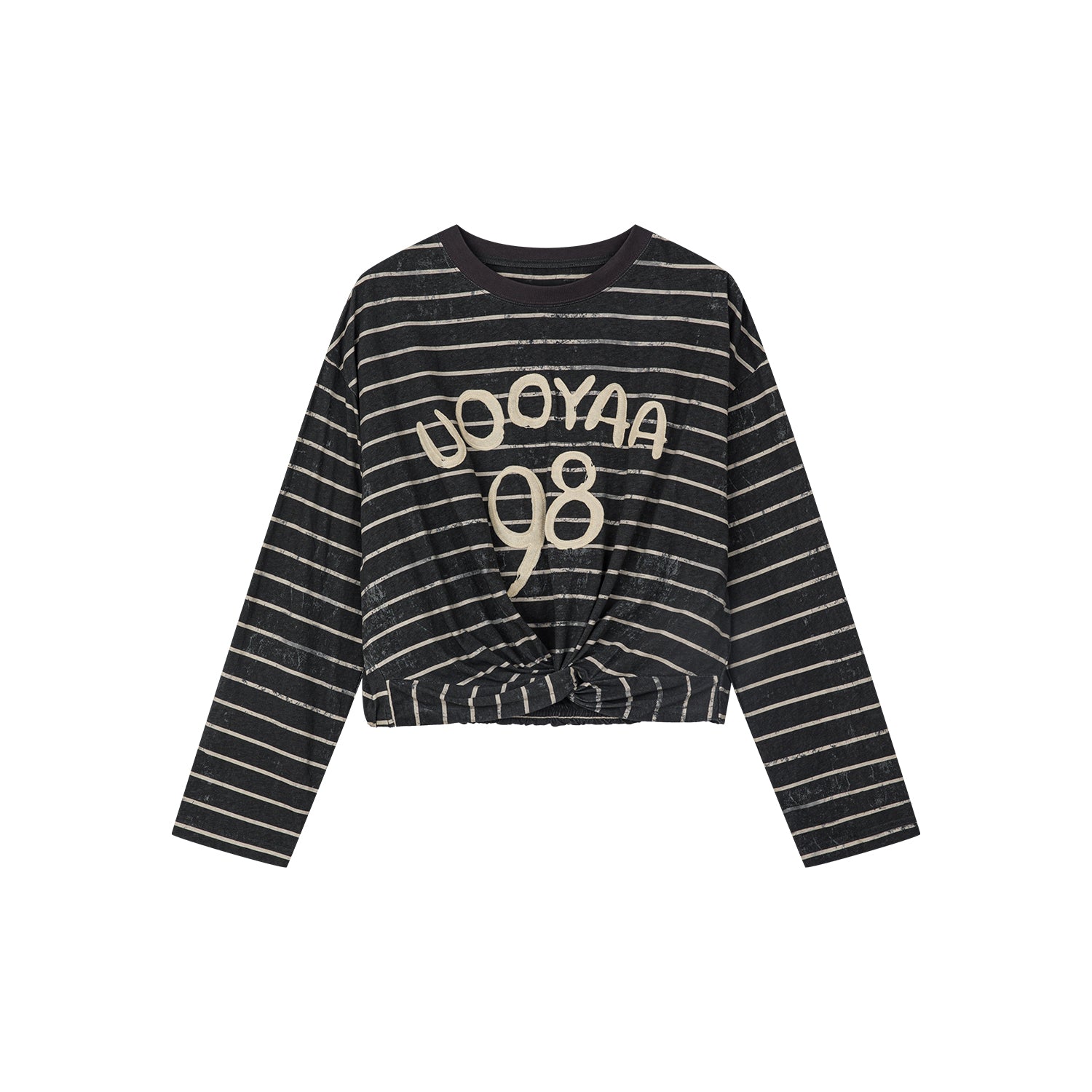 Twisted knot striped T-shirt