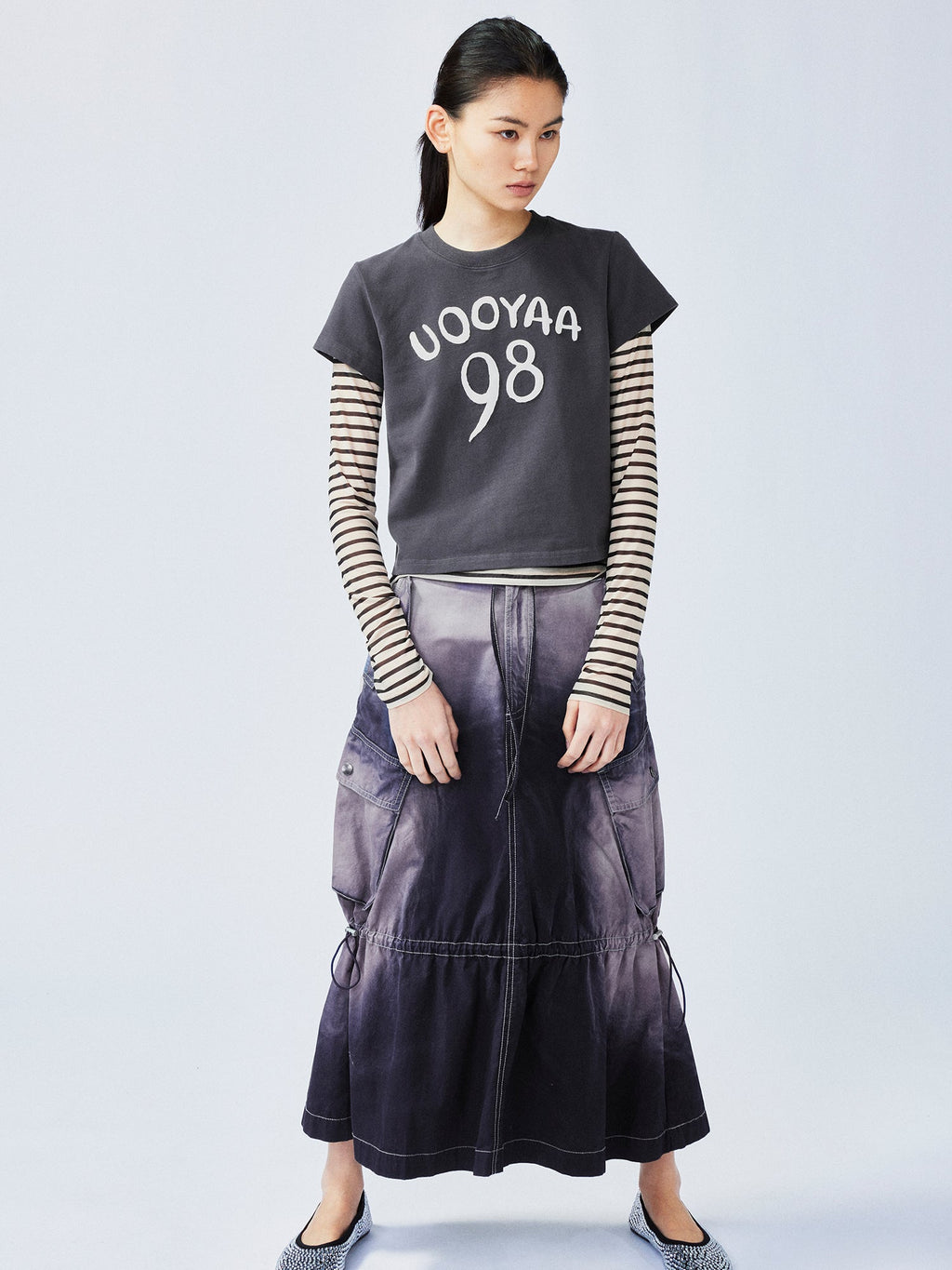 手描き風「98」UOOYAAロゴ 正真正銘のツーピースTシャツ
