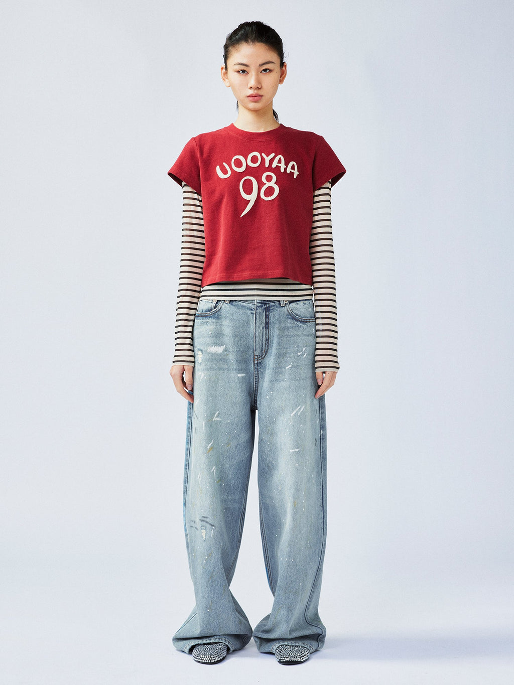 手描き風「98」UOOYAAロゴ 正規品 ツーピースTシャツ