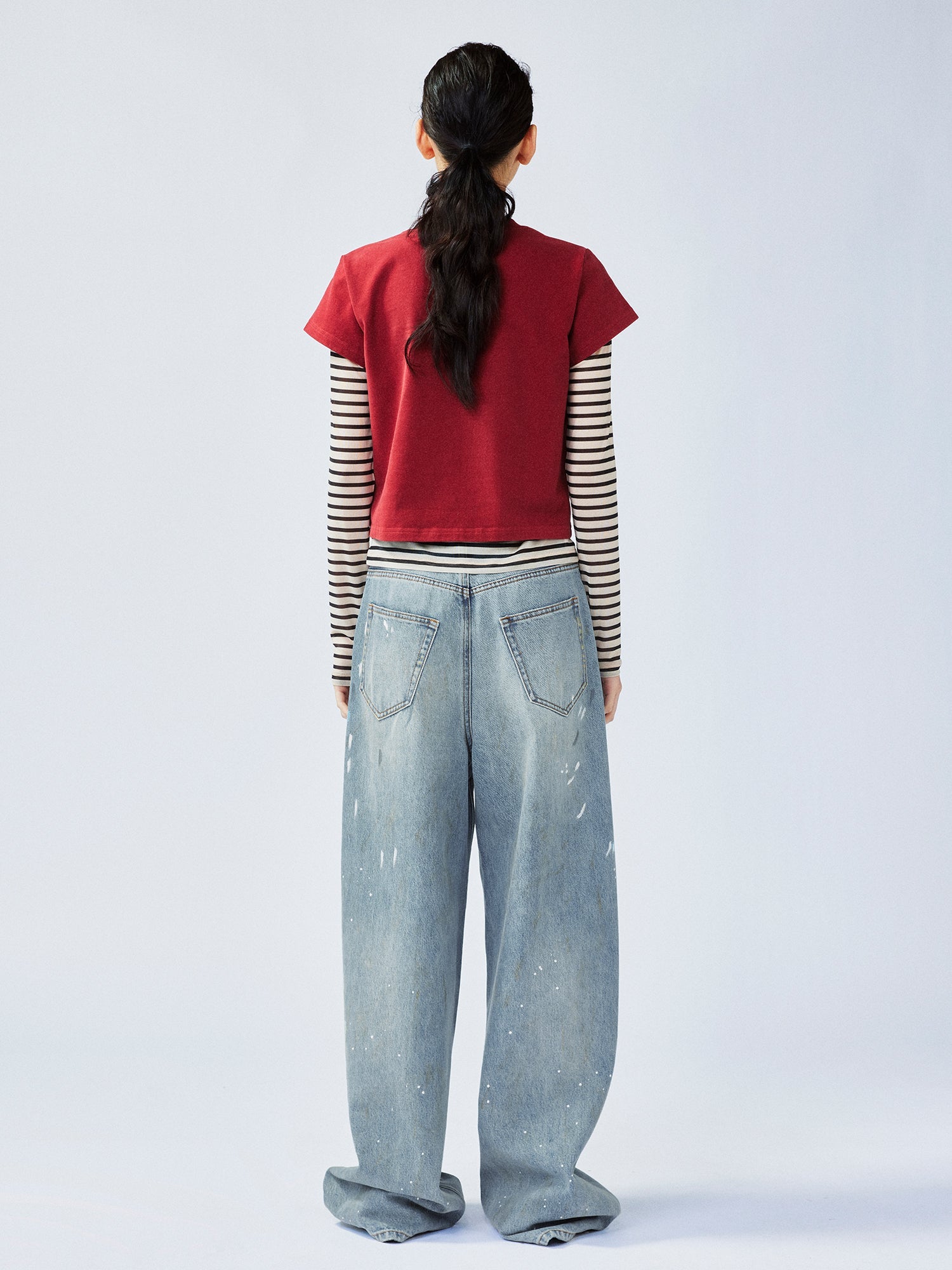 Hand-drawn style "98" UOOYAA logo genuine two-piece T-shirt