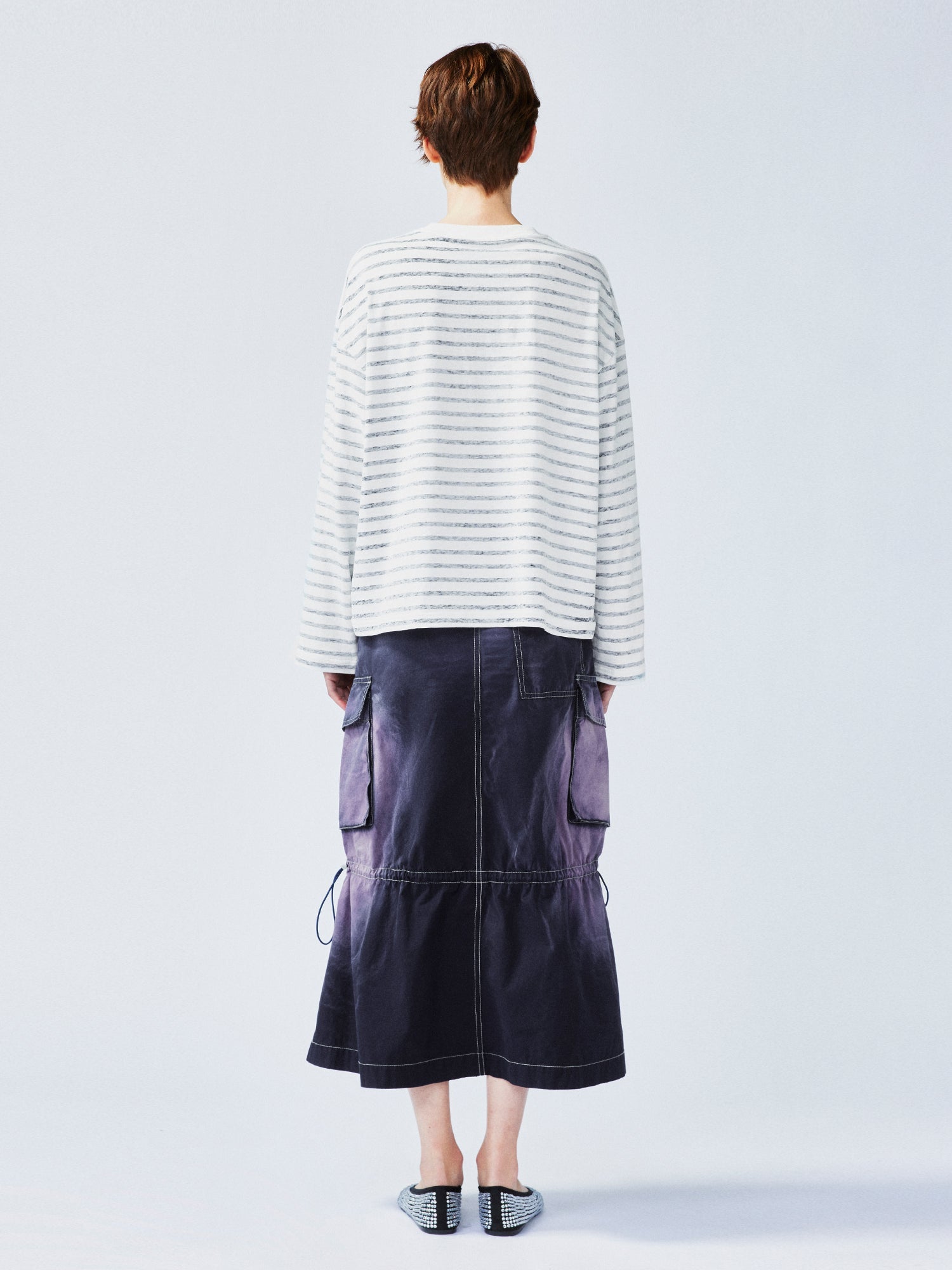 Inside-Out sailor stripe T-shirt