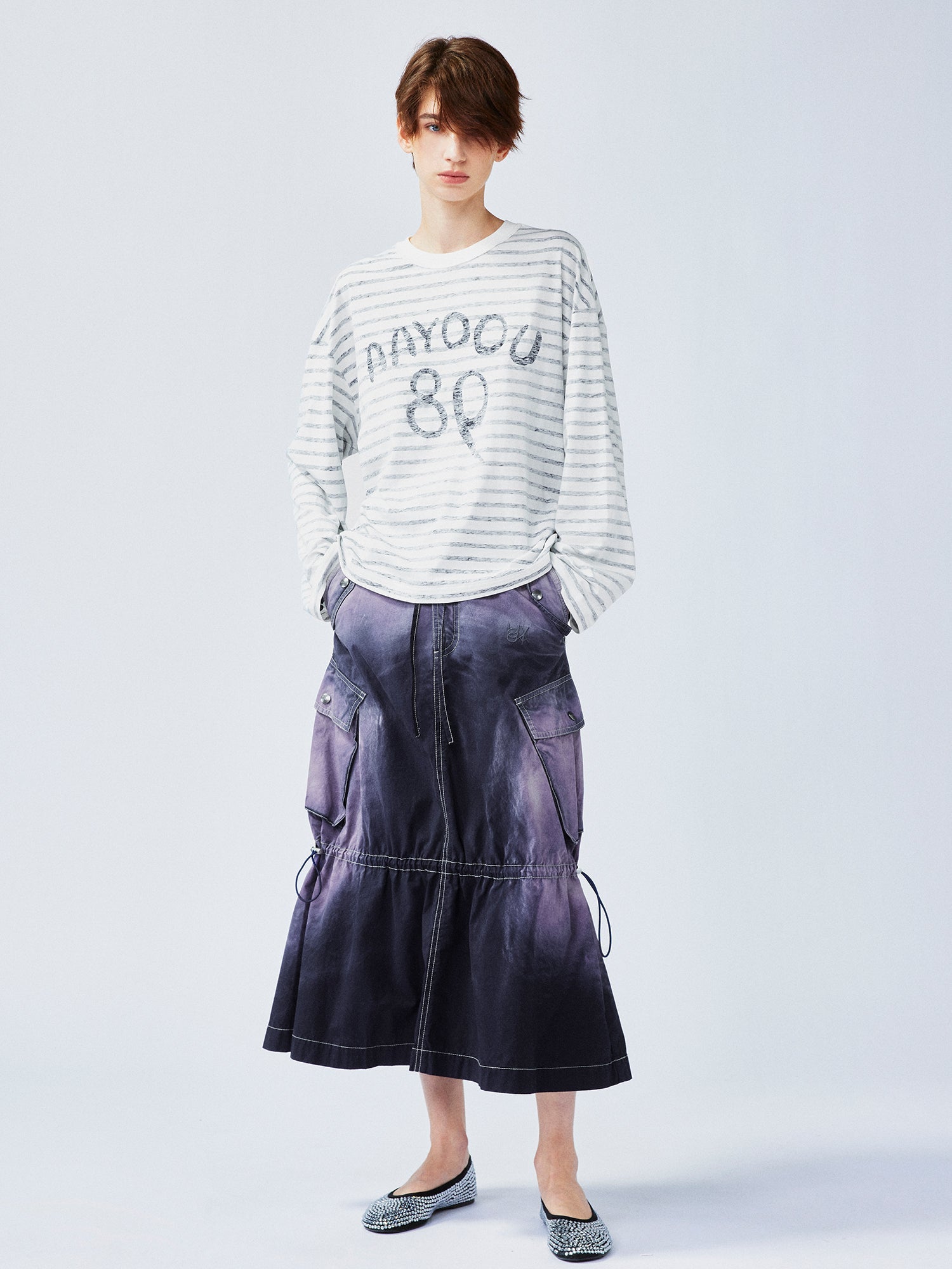 Inside-Out sailor stripe T-shirt