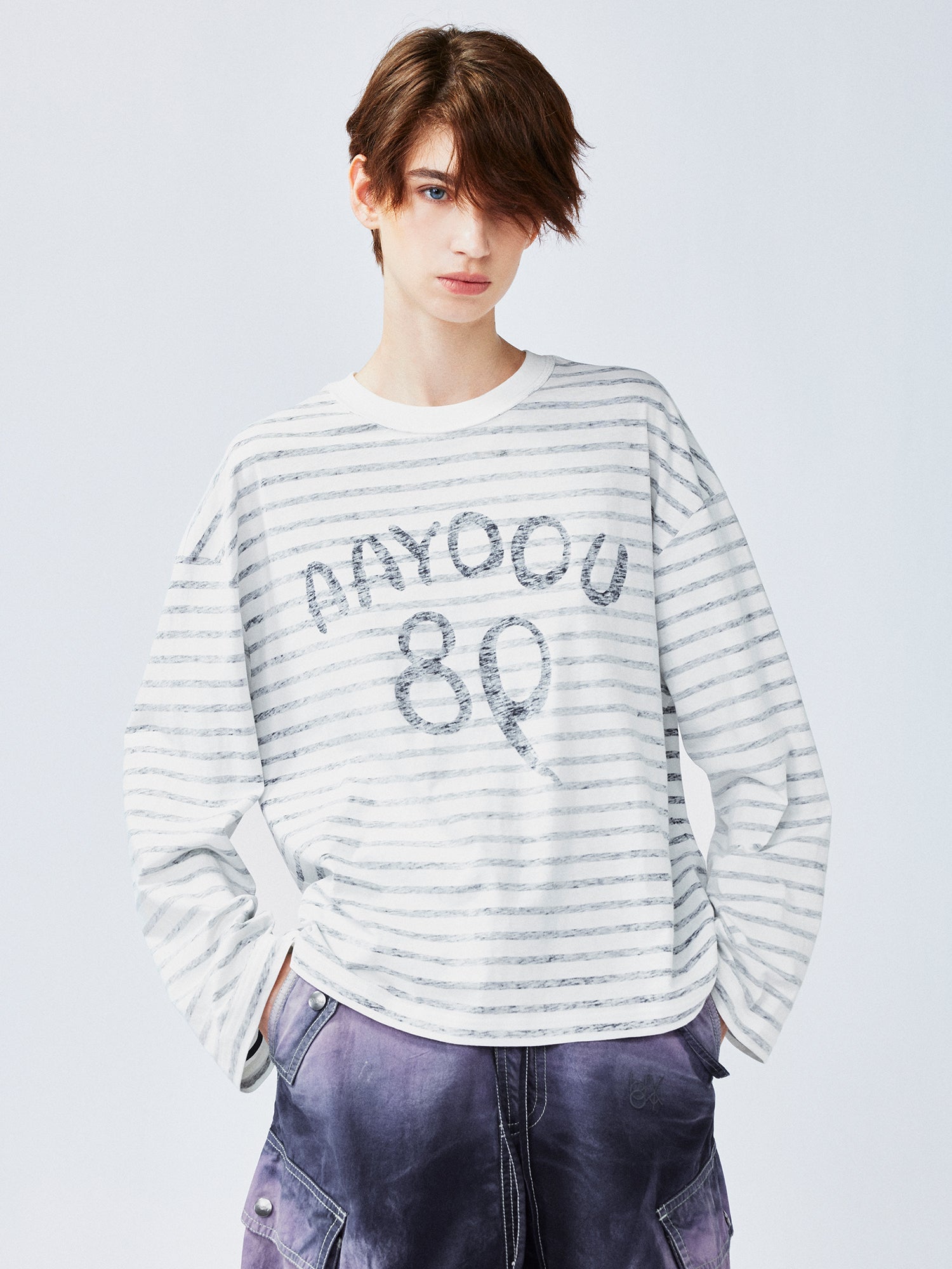 Inside-Out sailor stripe T-shirt