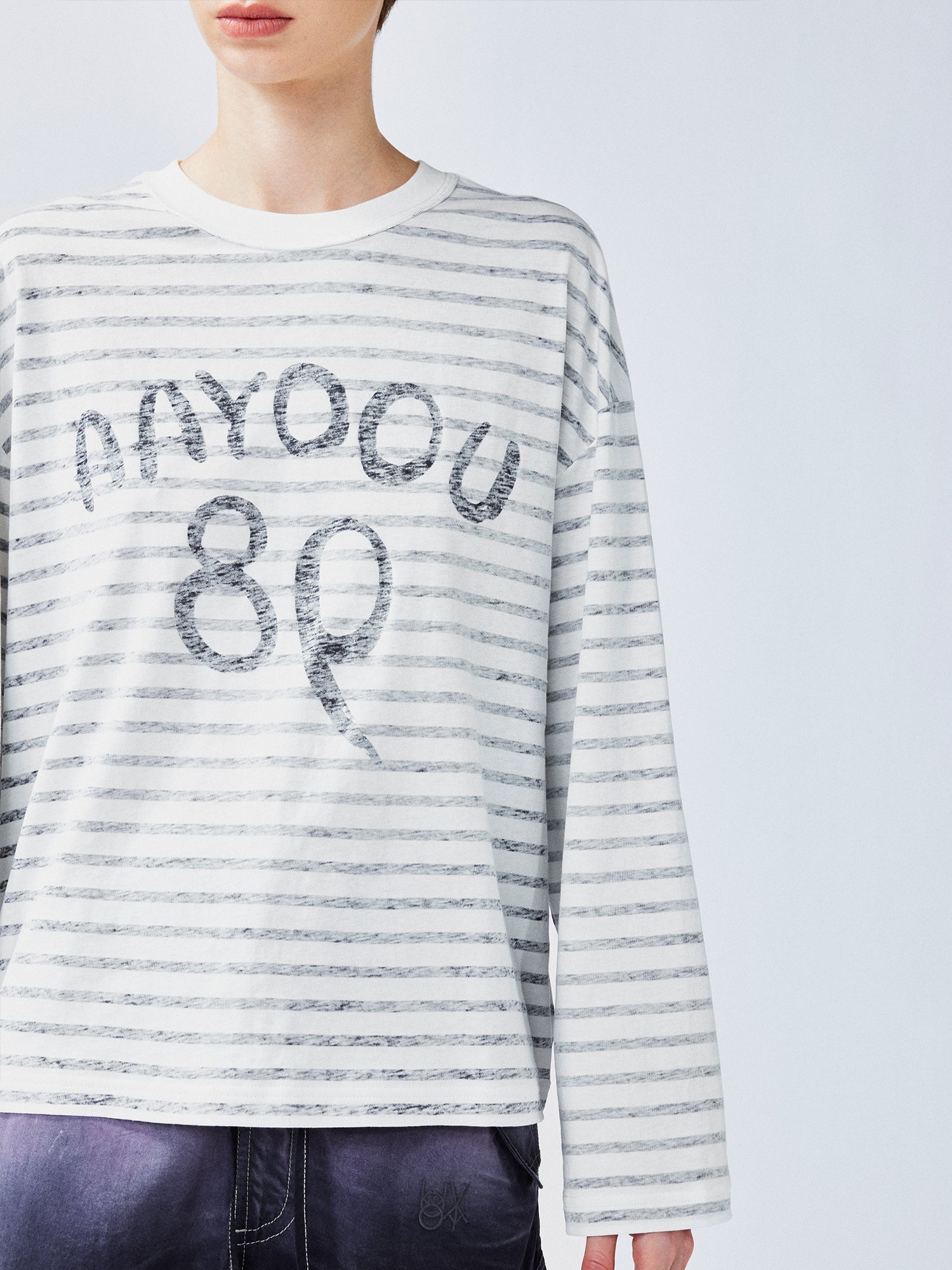 Inside-Out sailor stripe T-shirt