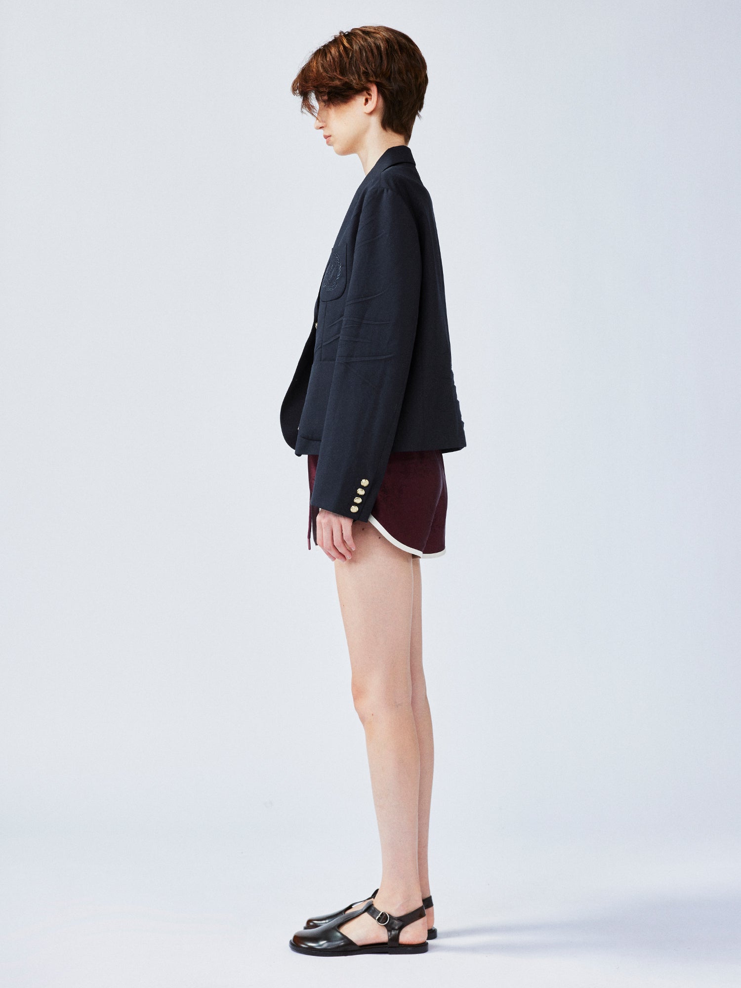 Pleated academy blazer