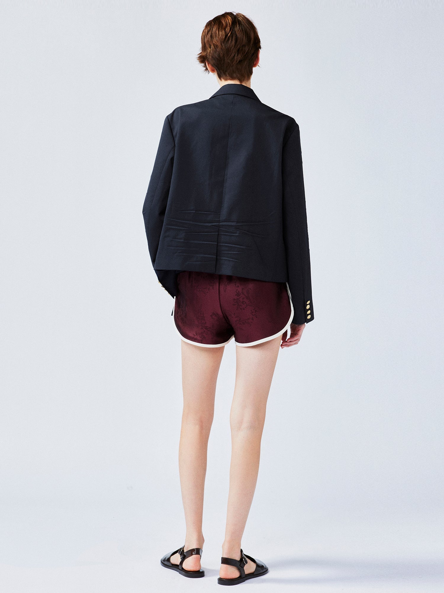 Pleated academy blazer