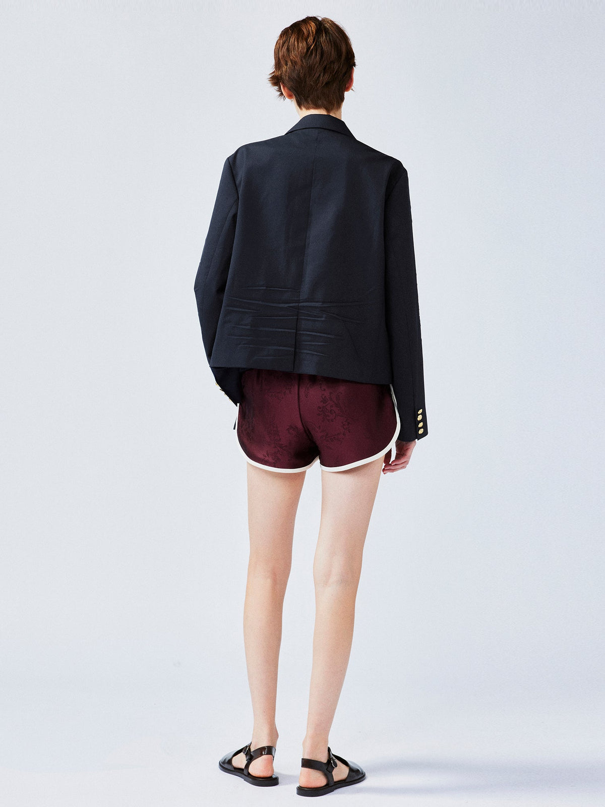 Pleated academy blazer