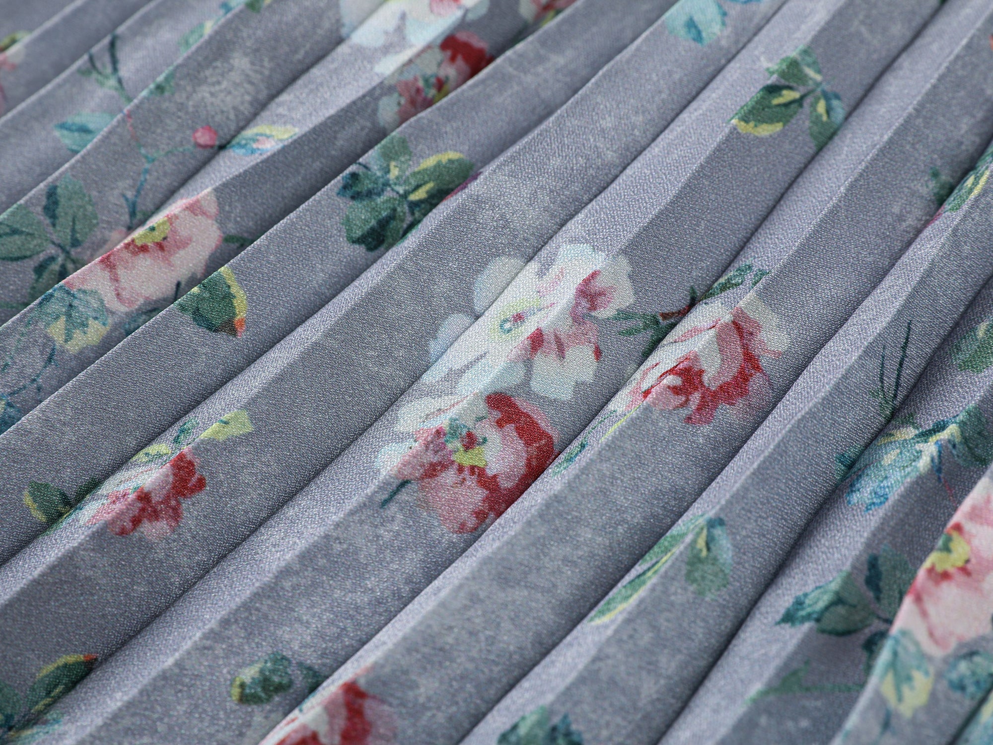 Romantic wallpaper floral pleated skirt