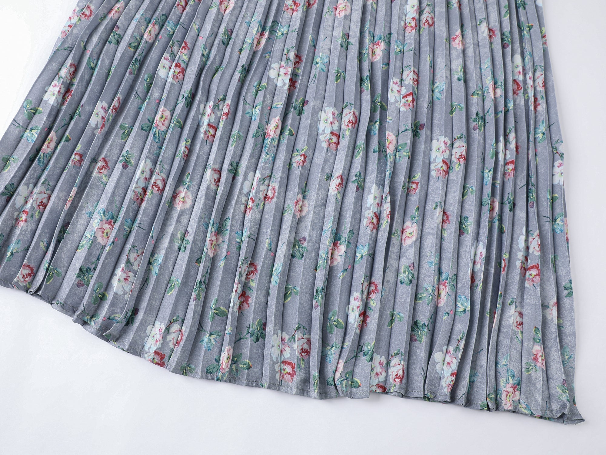 Romantic wallpaper floral pleated skirt