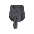 Waist-Tied sweatshirt skirt