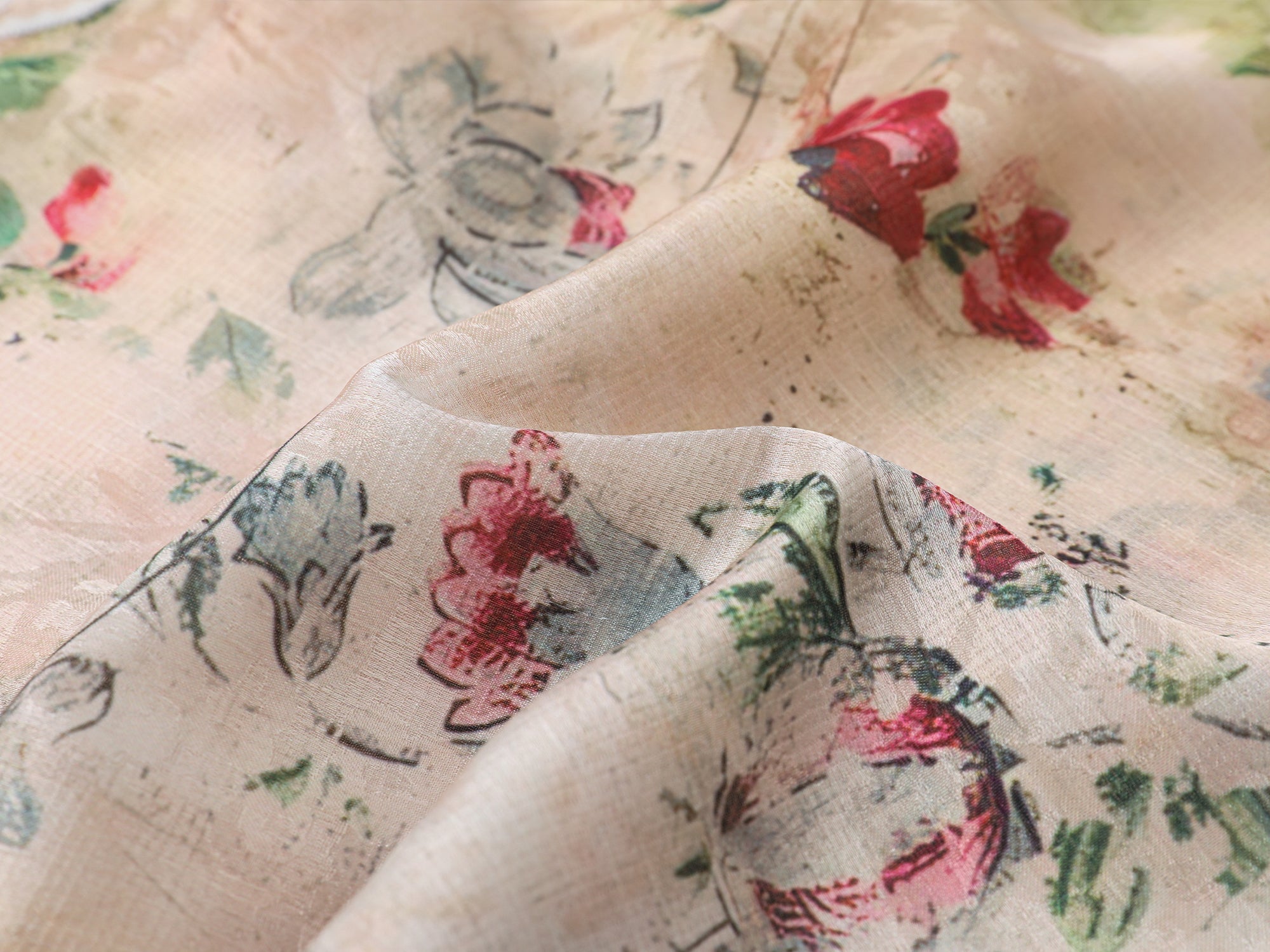 Vintage distressed wallpaper floral lace camisole