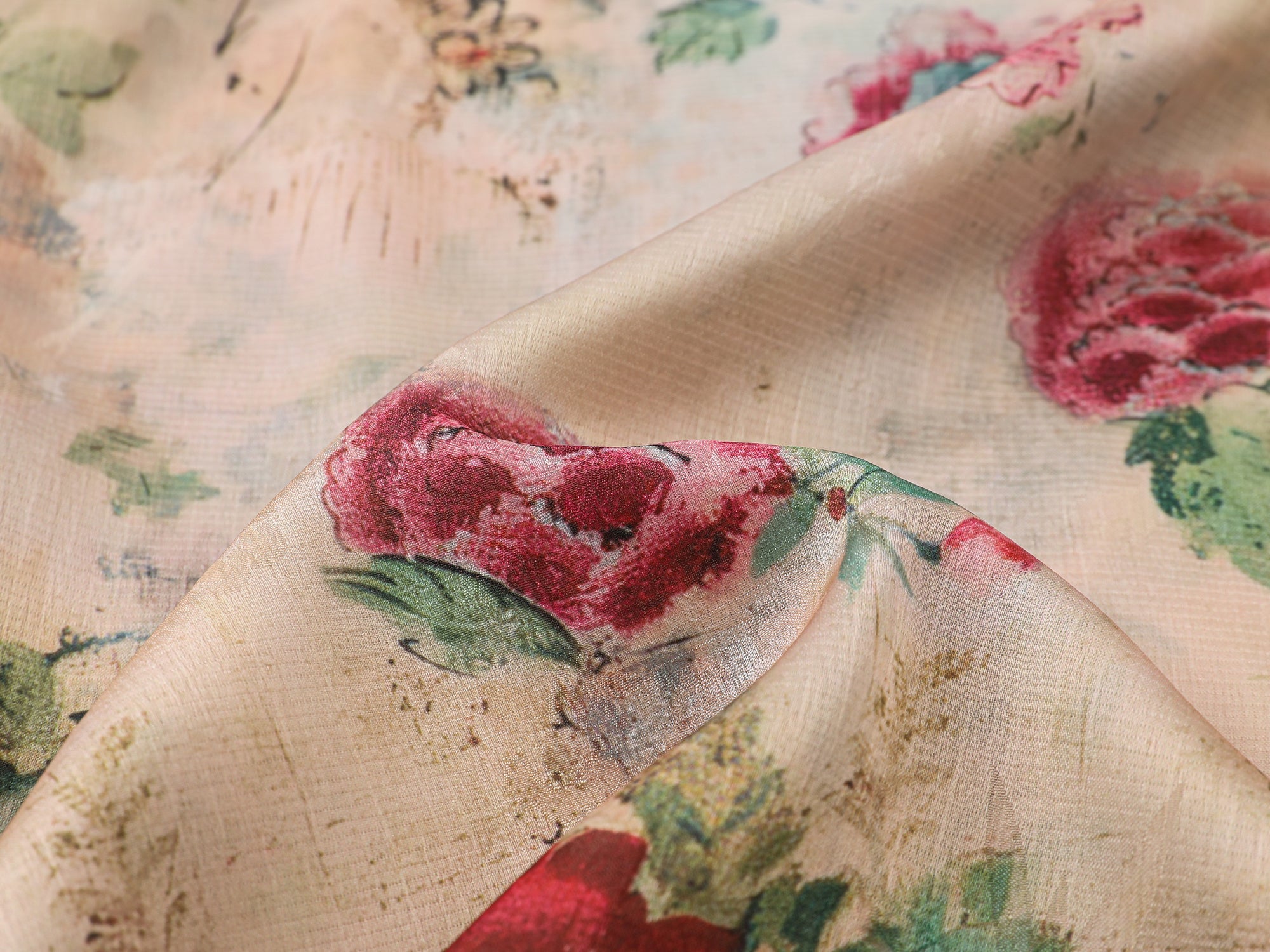 Vintage distressed wallpaper floral ruffled tie shirt