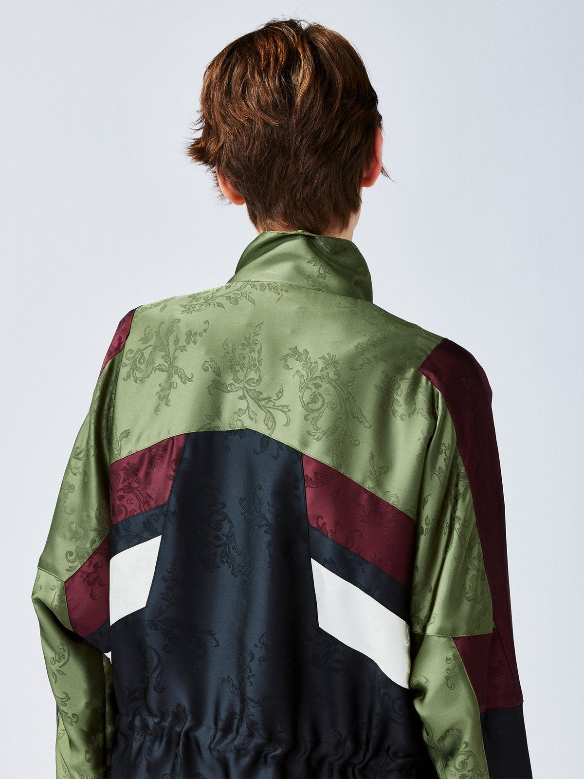 Satin jacquard sports jacket