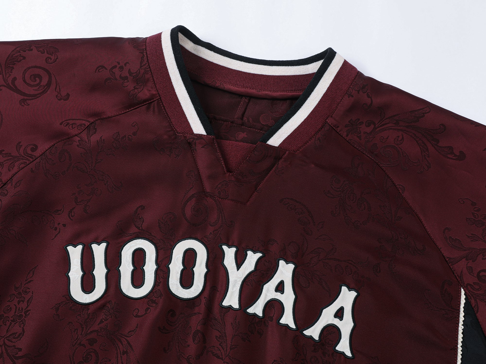 Satin jacquard sports pullover