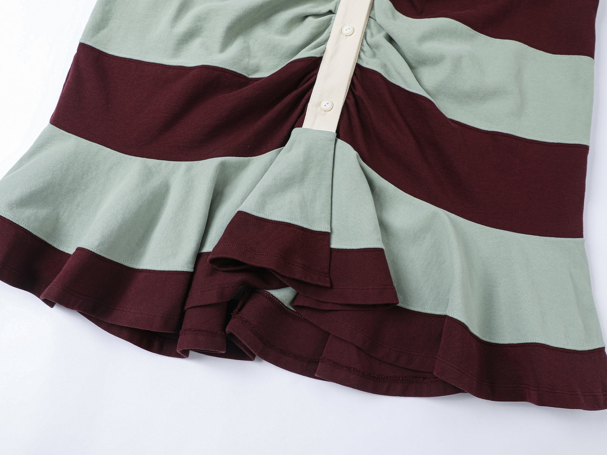 Striped polo pleated dress