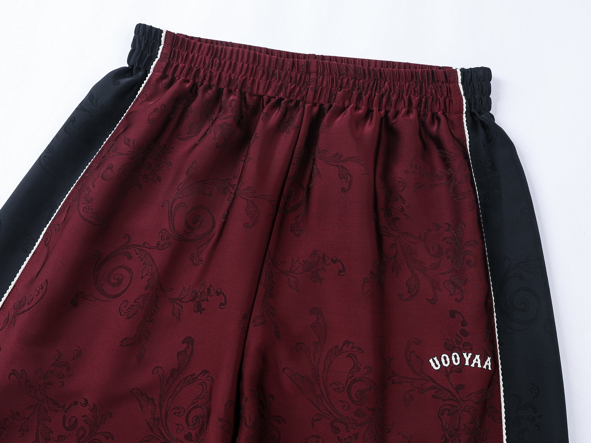 Satin jacquard sports pants