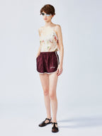 Satin jacquard sports shorts