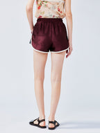 Satin jacquard sports shorts