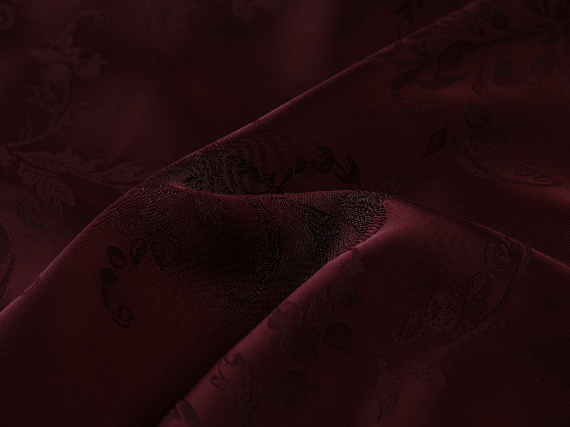 Satin jacquard draped skirt