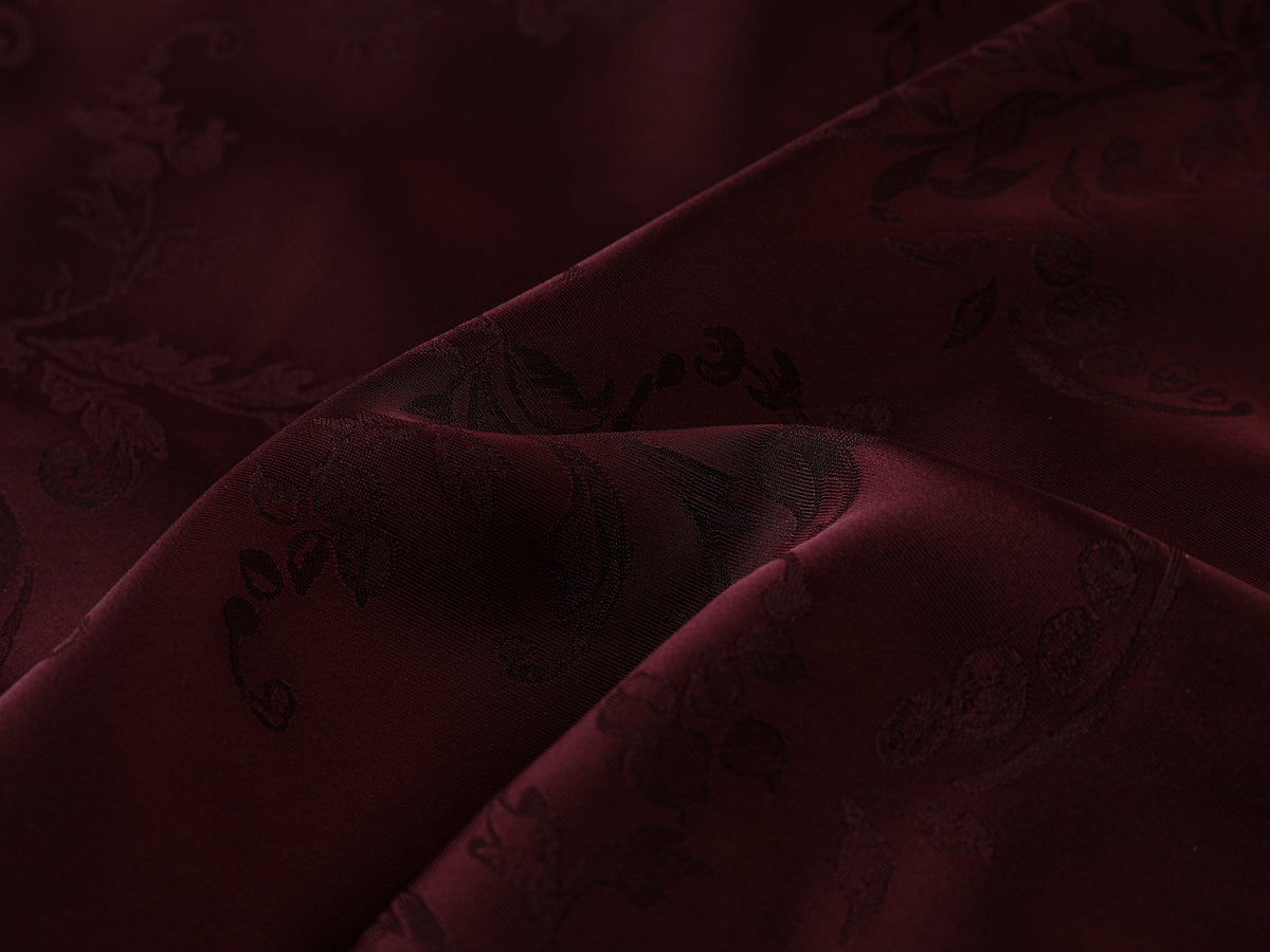 Satin jacquard draped skirt