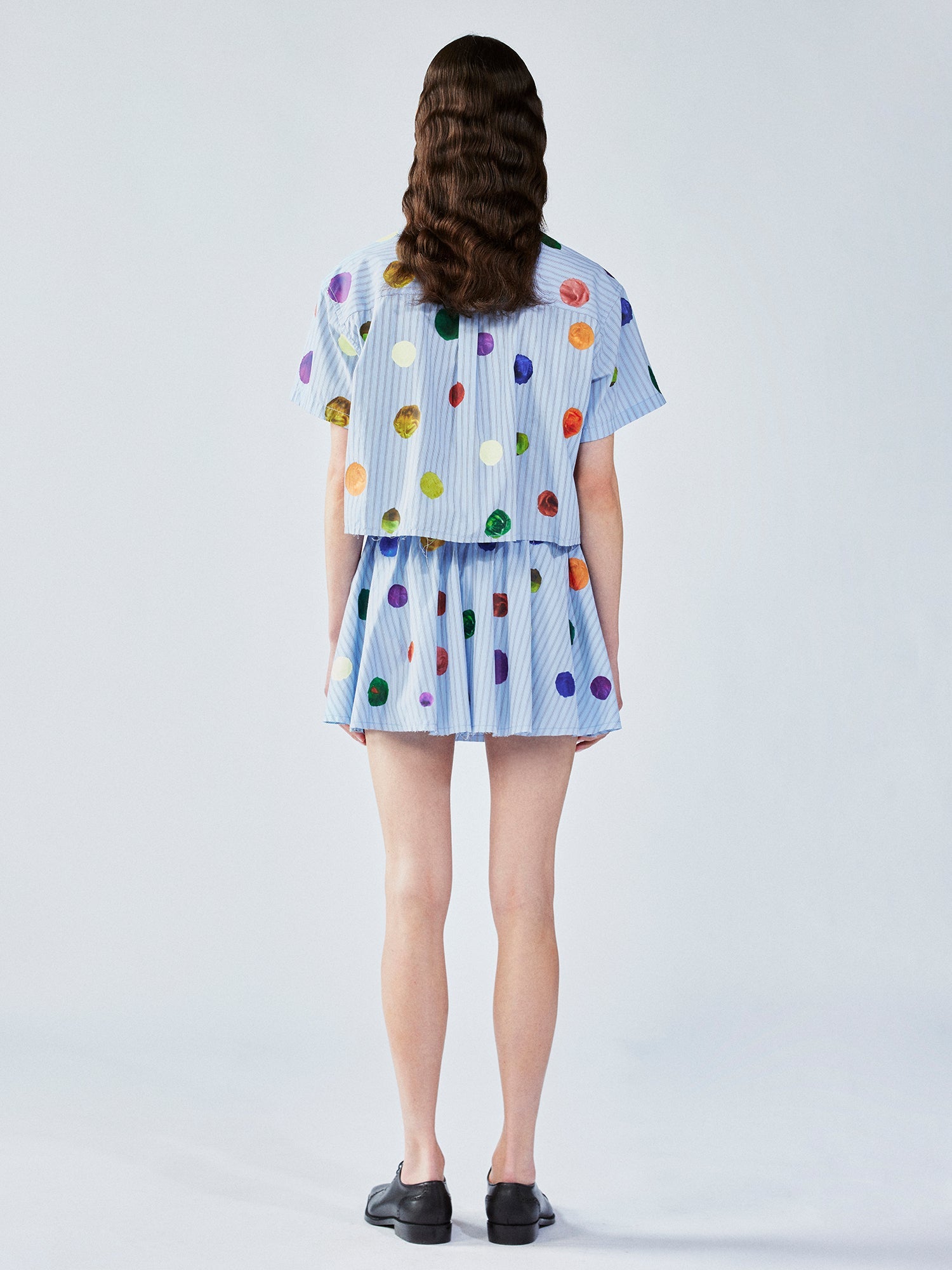 Painterly polka dot shirt