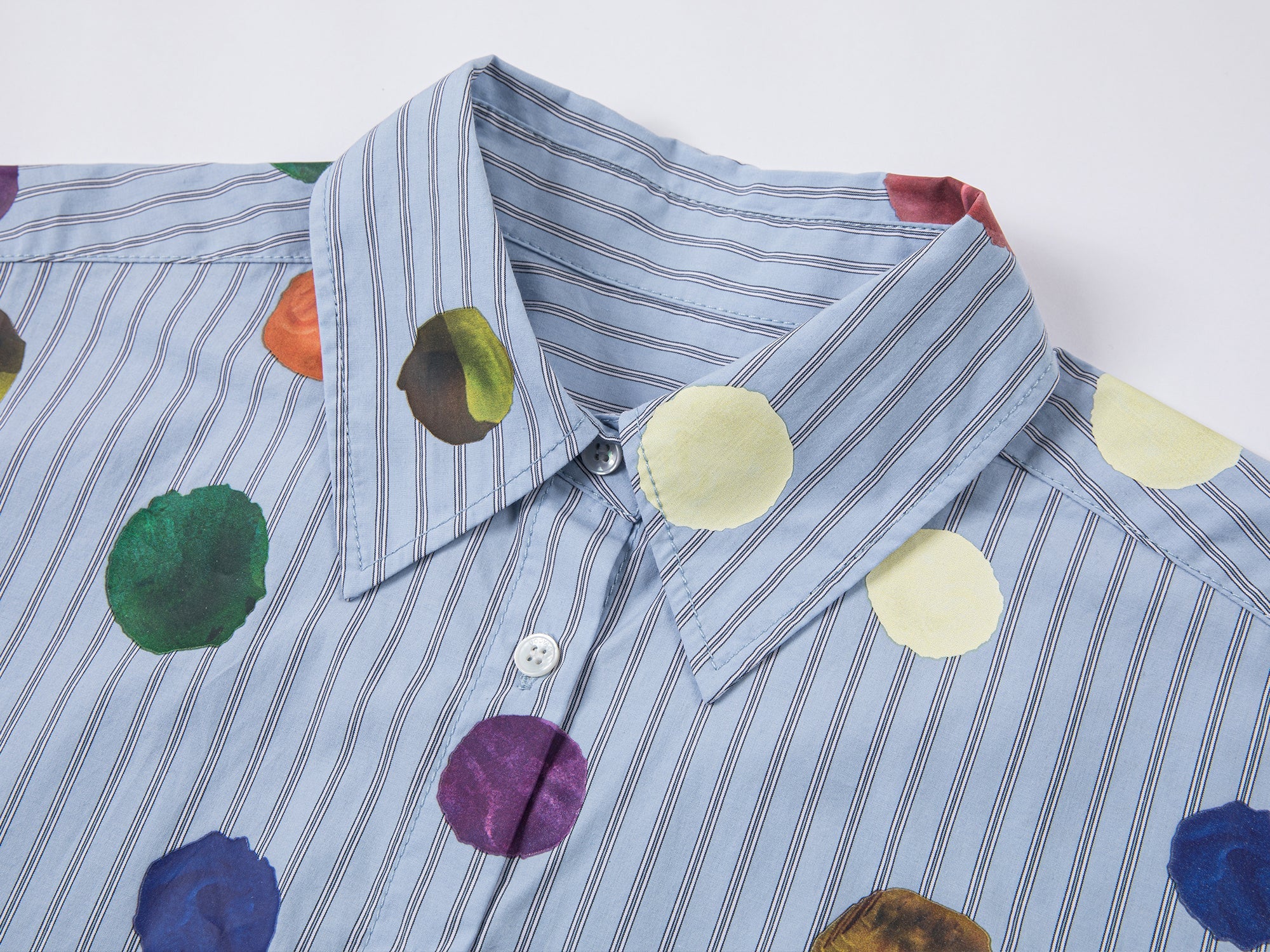 Painterly polka dot shirt