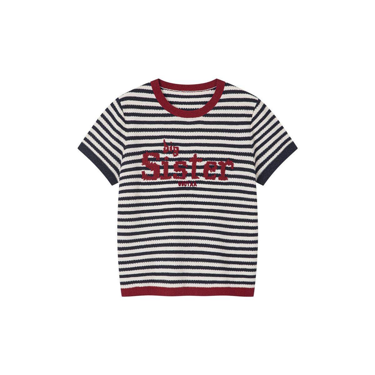 マリンストライプニットTシャツ