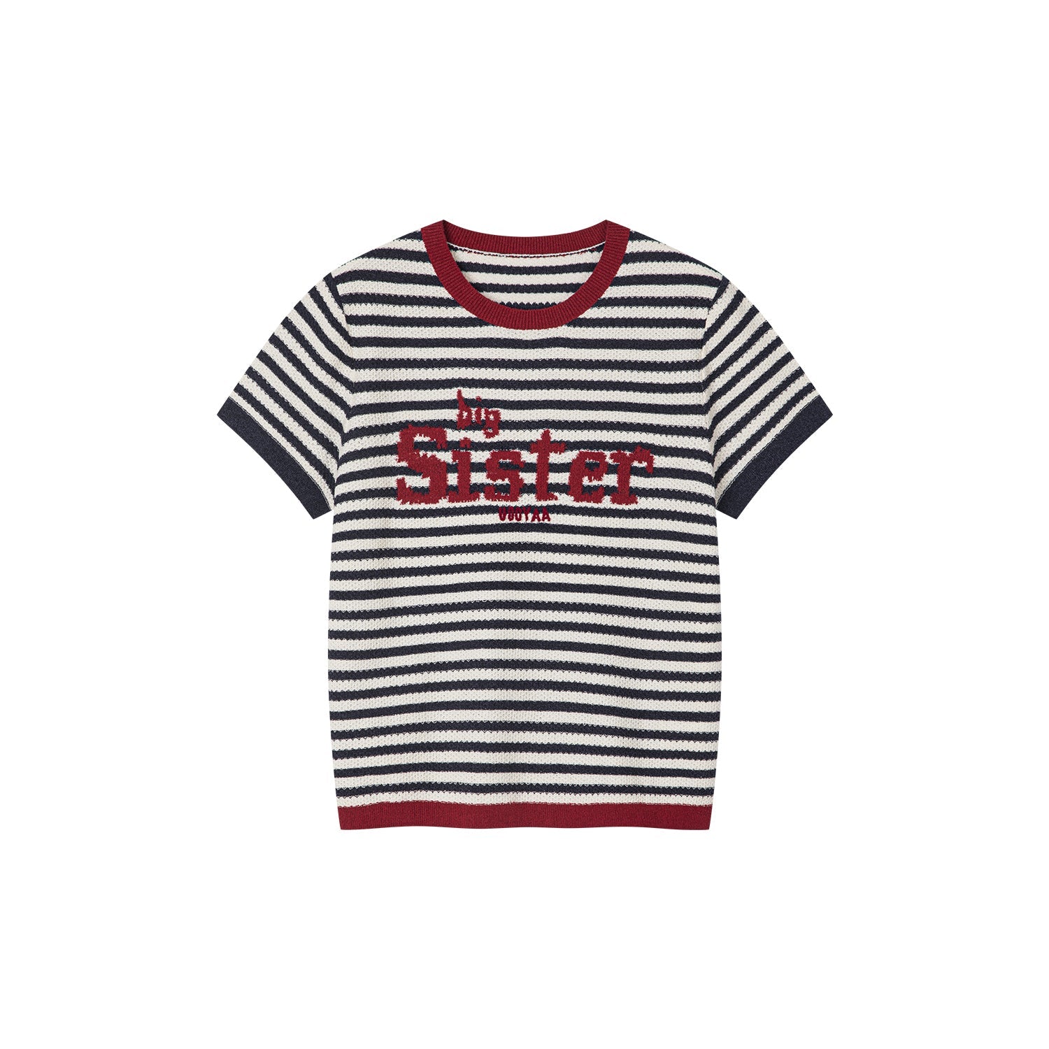 Nautical stripe knit T-shirt