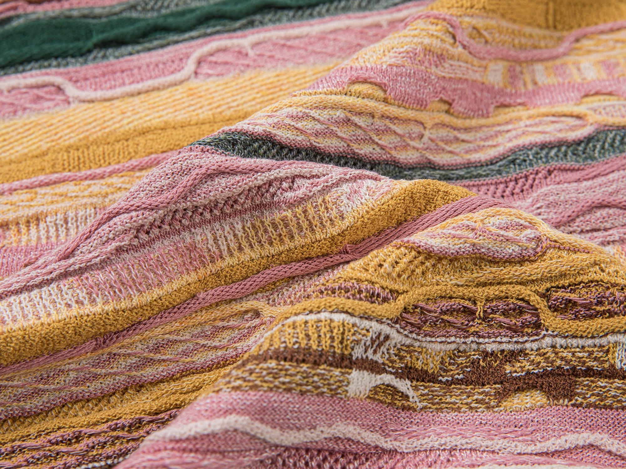 Retro ribbed polo knit T-shirt