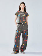 絵画的な水玉模様のTシャツ