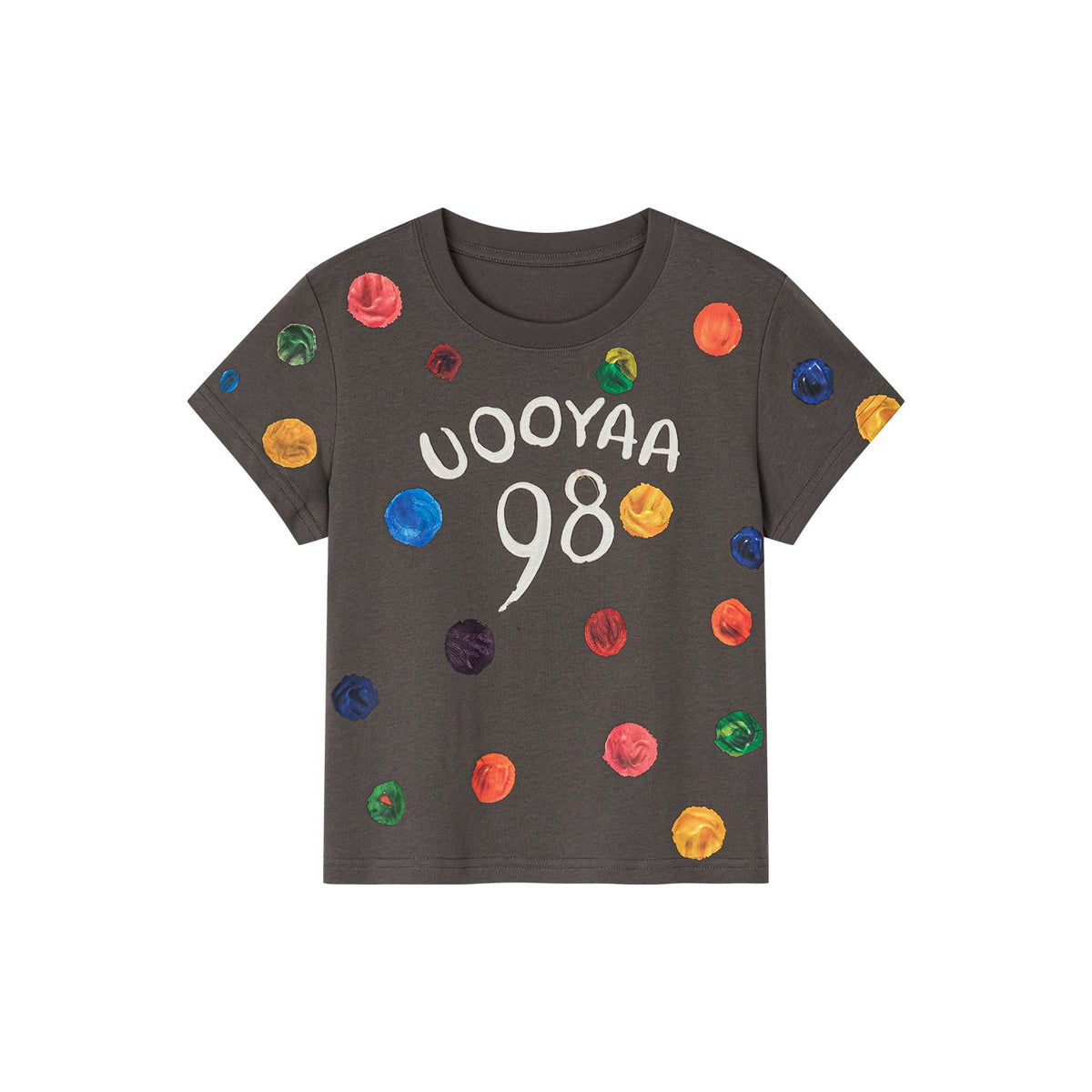 絵画的な水玉模様のTシャツ