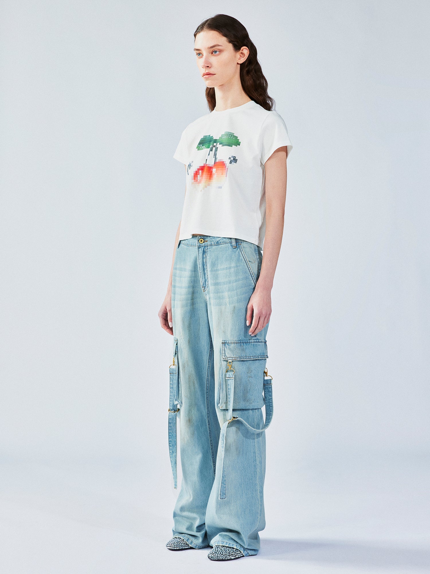 Pixelated cherry T-shirt