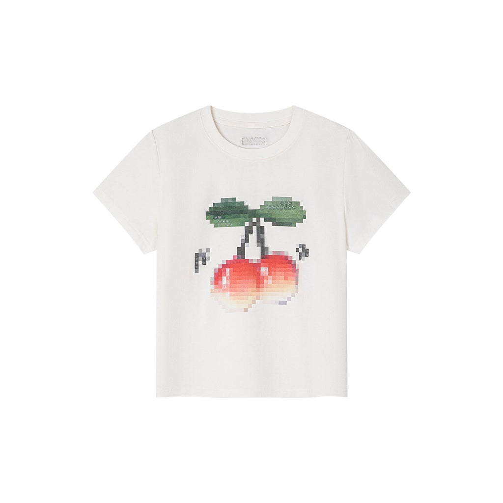 ピクセル化されたチェリーTシャツ
