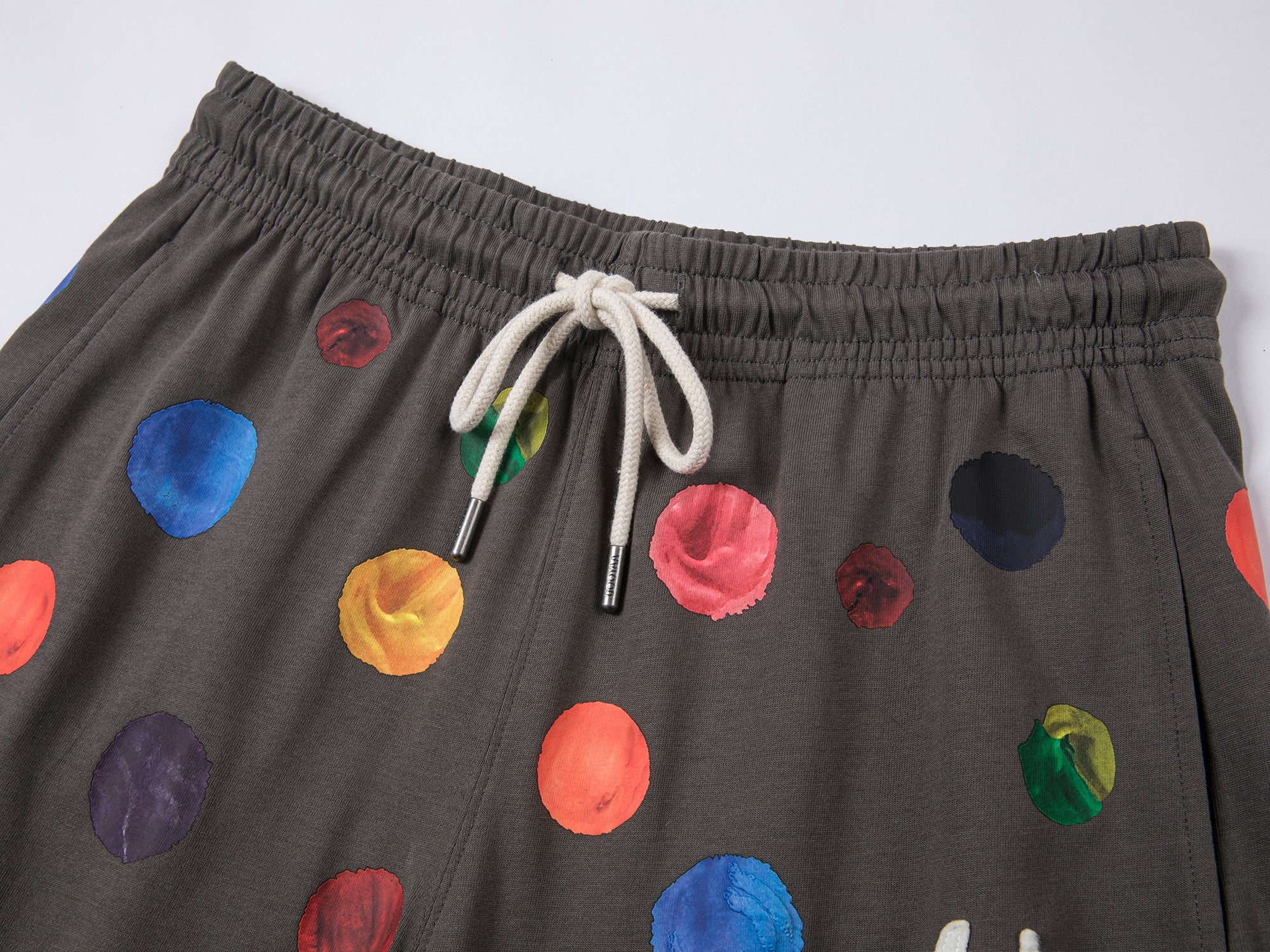 Painterly polka dot sweatpants