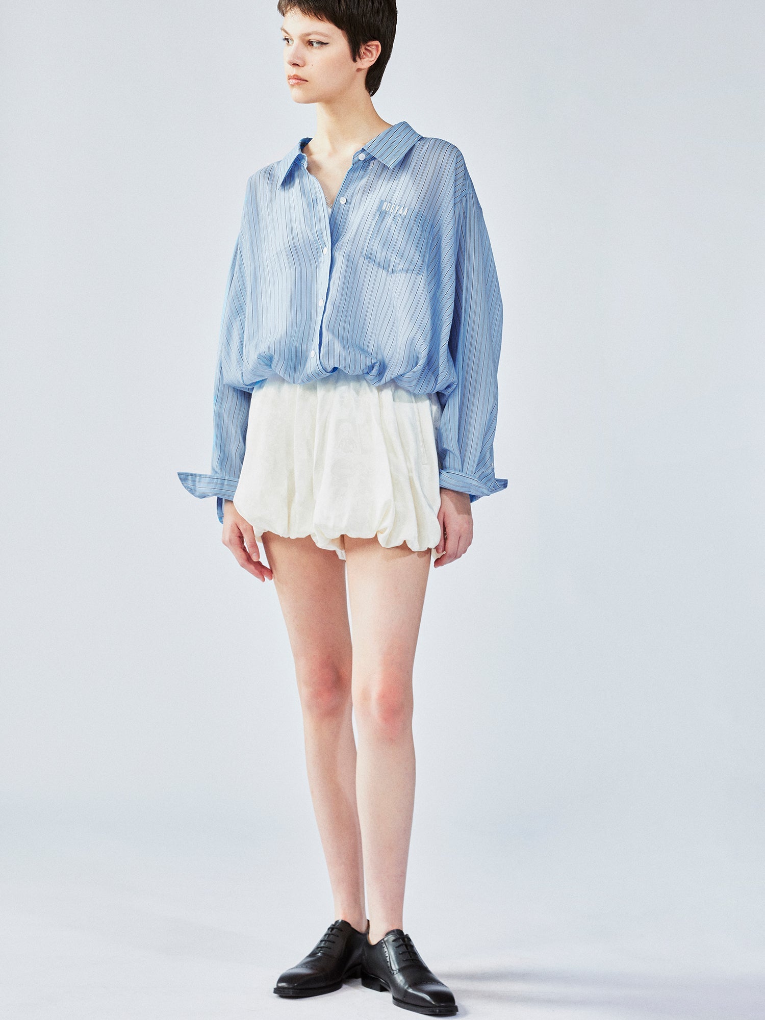 Jacquard bubble skort with girl motif