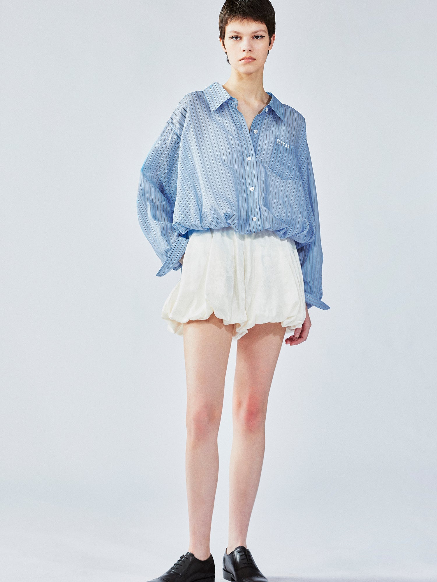 Jacquard bubble skort with girl motif