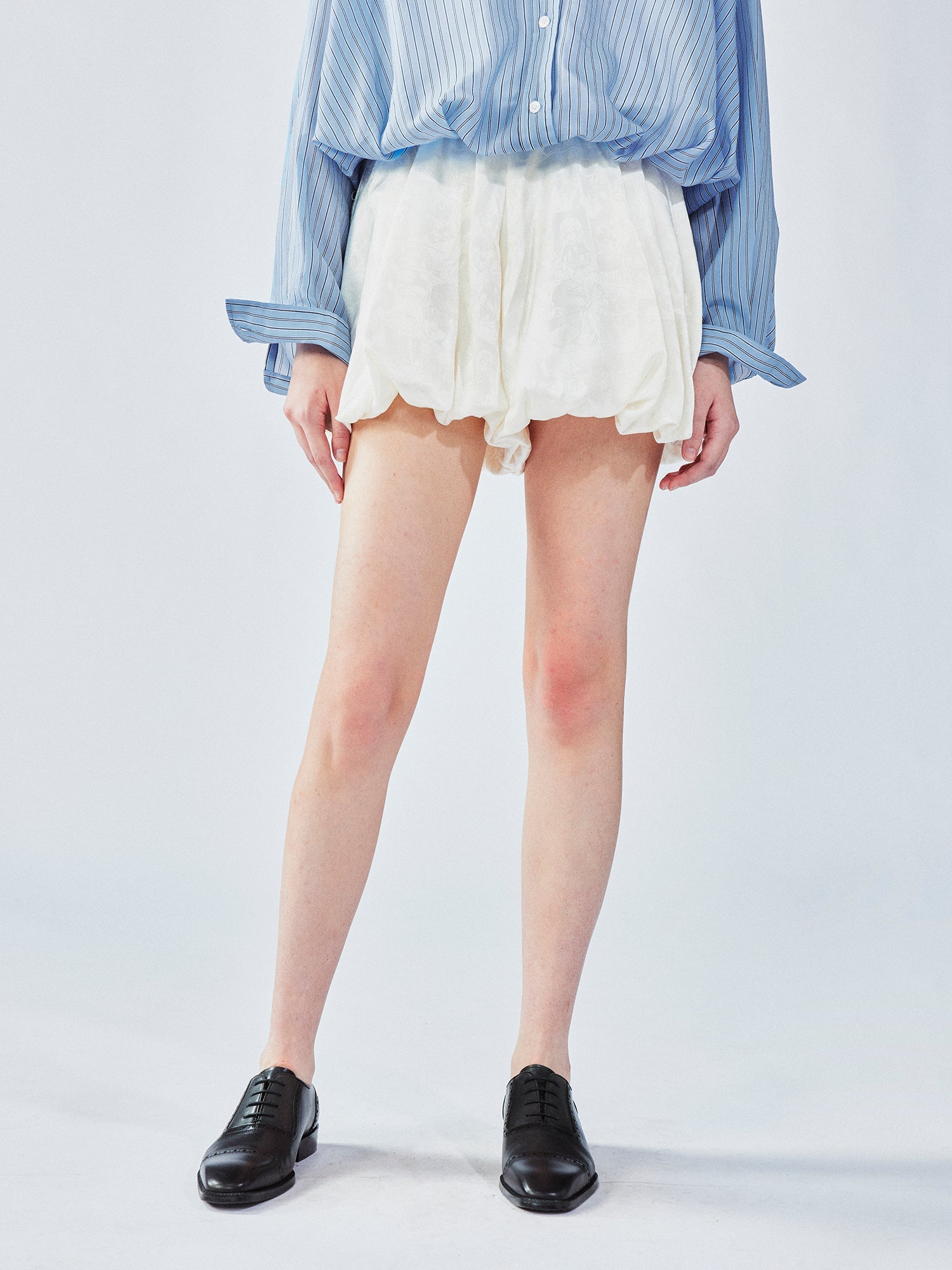 Jacquard bubble skort with girl motif