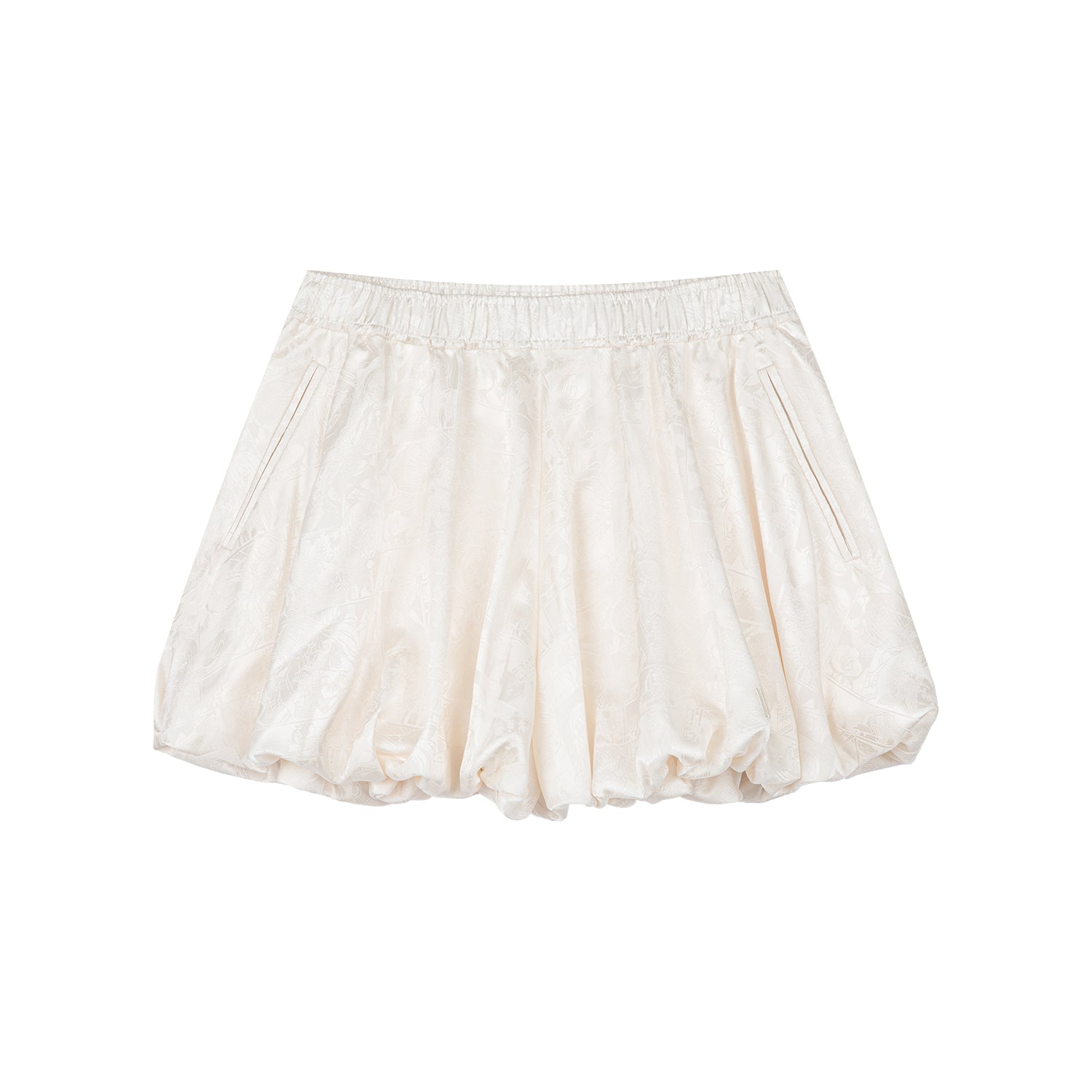 Jacquard bubble skort with girl motif