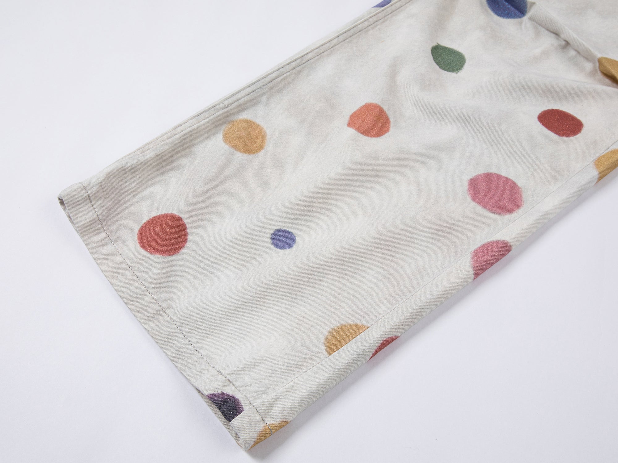 Painterly polka dot cargo pants