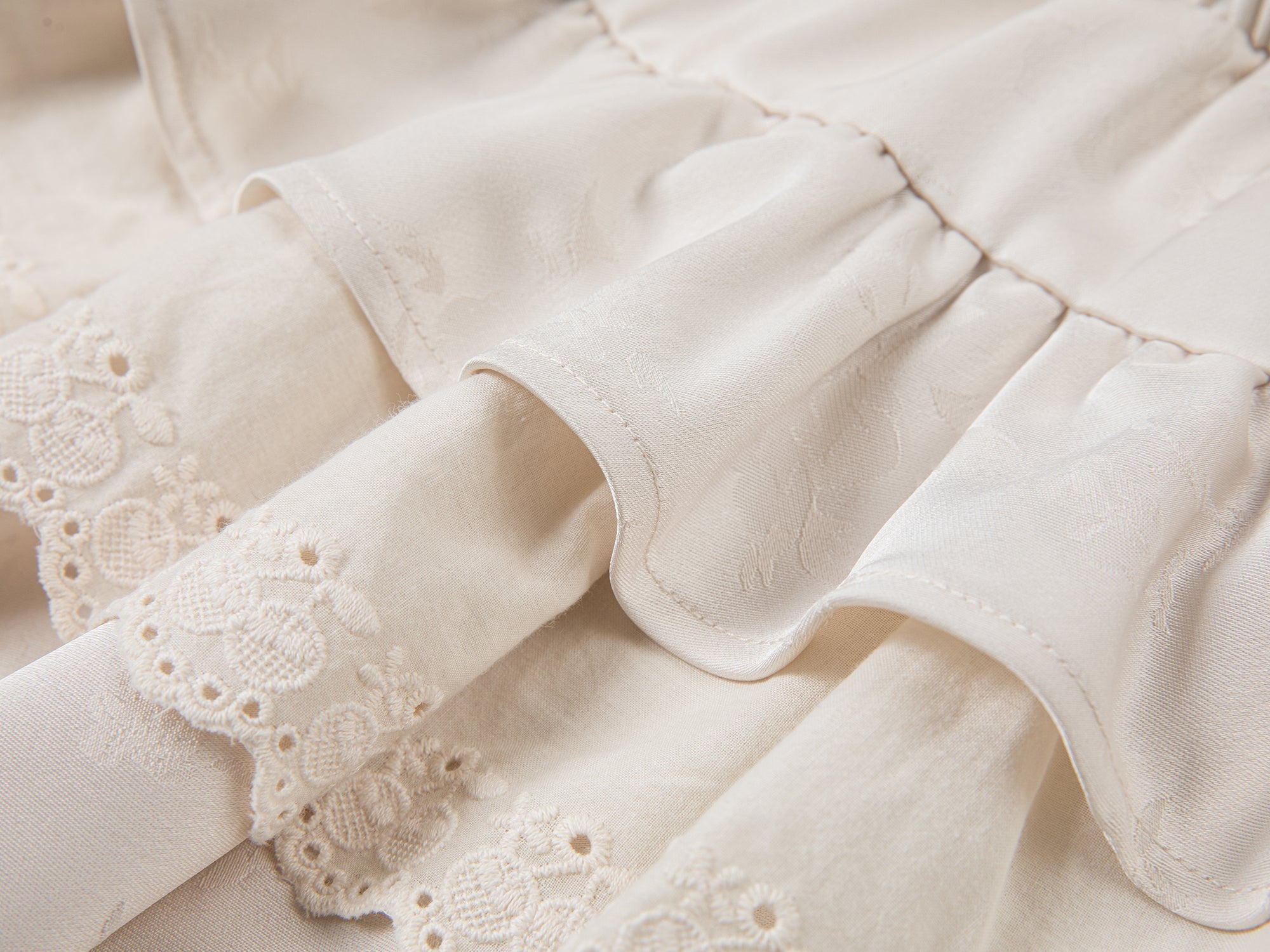 Layered jacquard tiered skirt