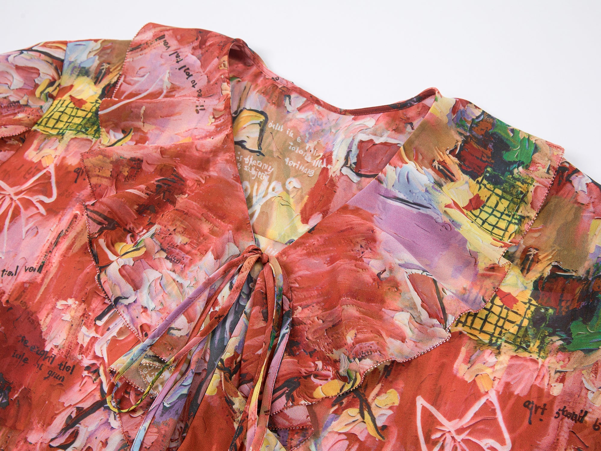 Graffiti ruffle shirt