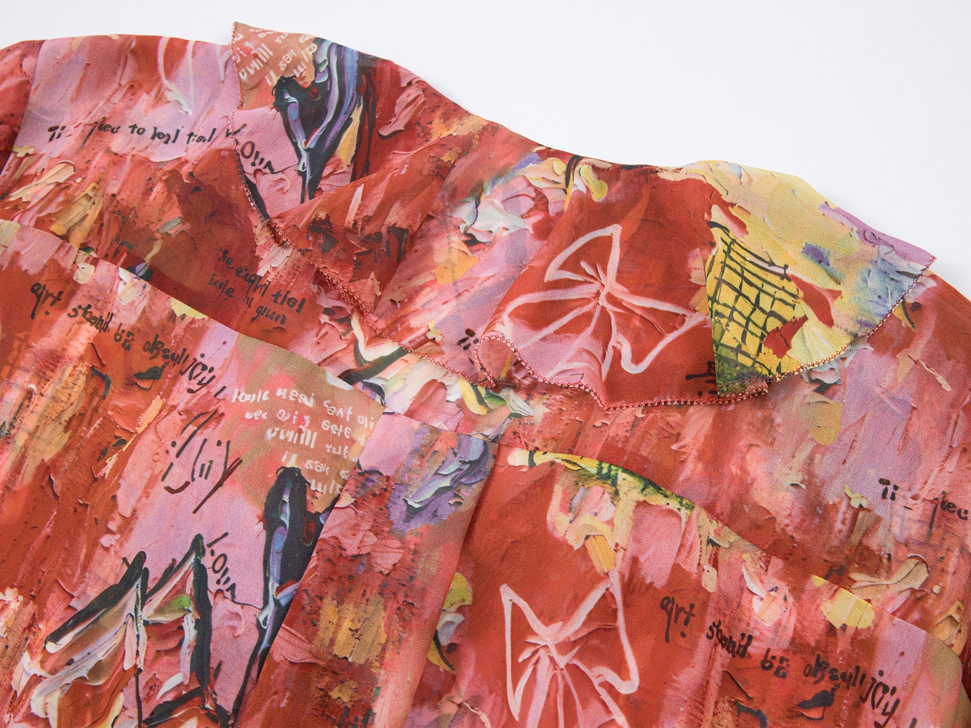 Graffiti ruffle shirt
