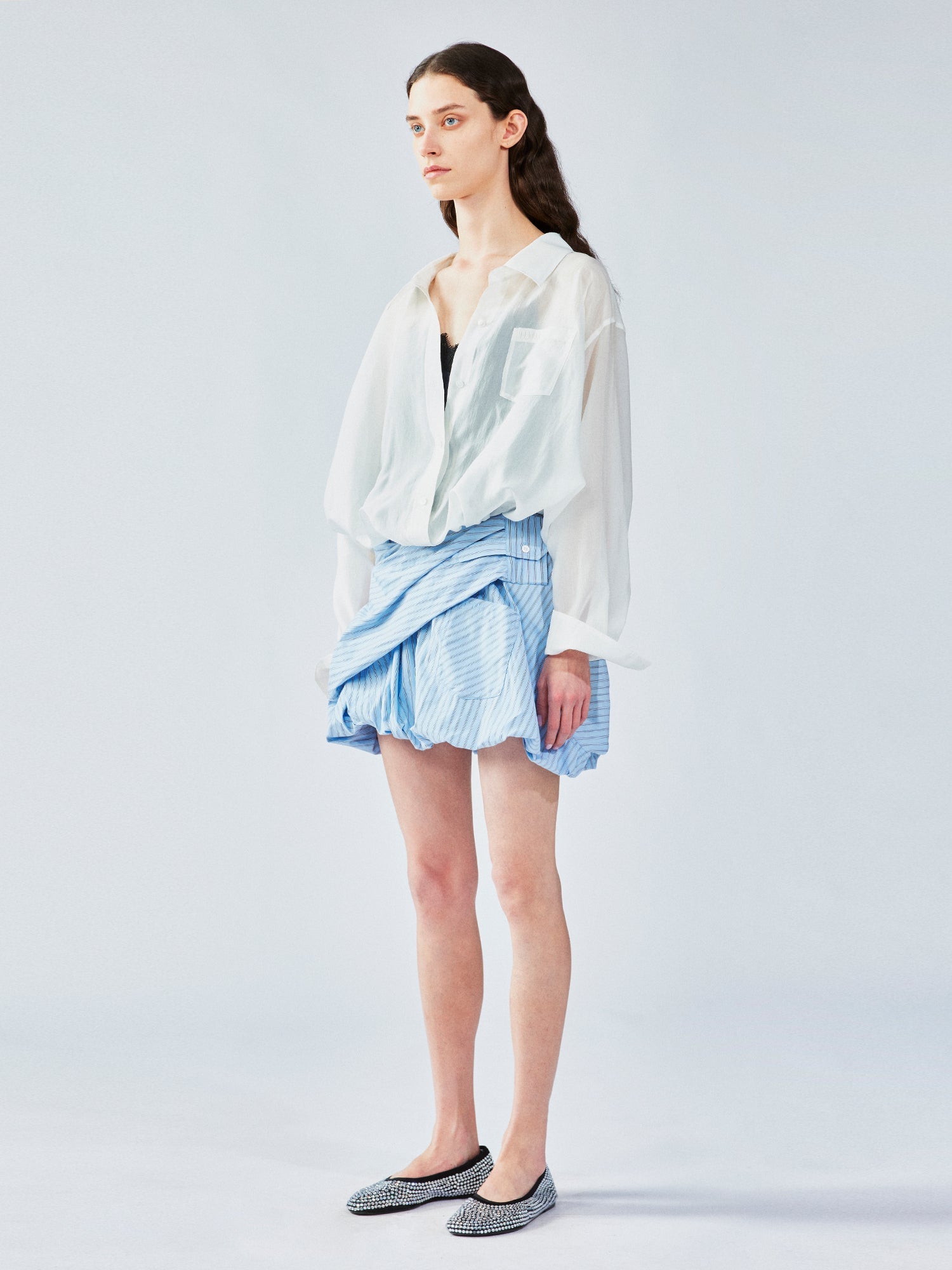 Layered lace camisole shirt