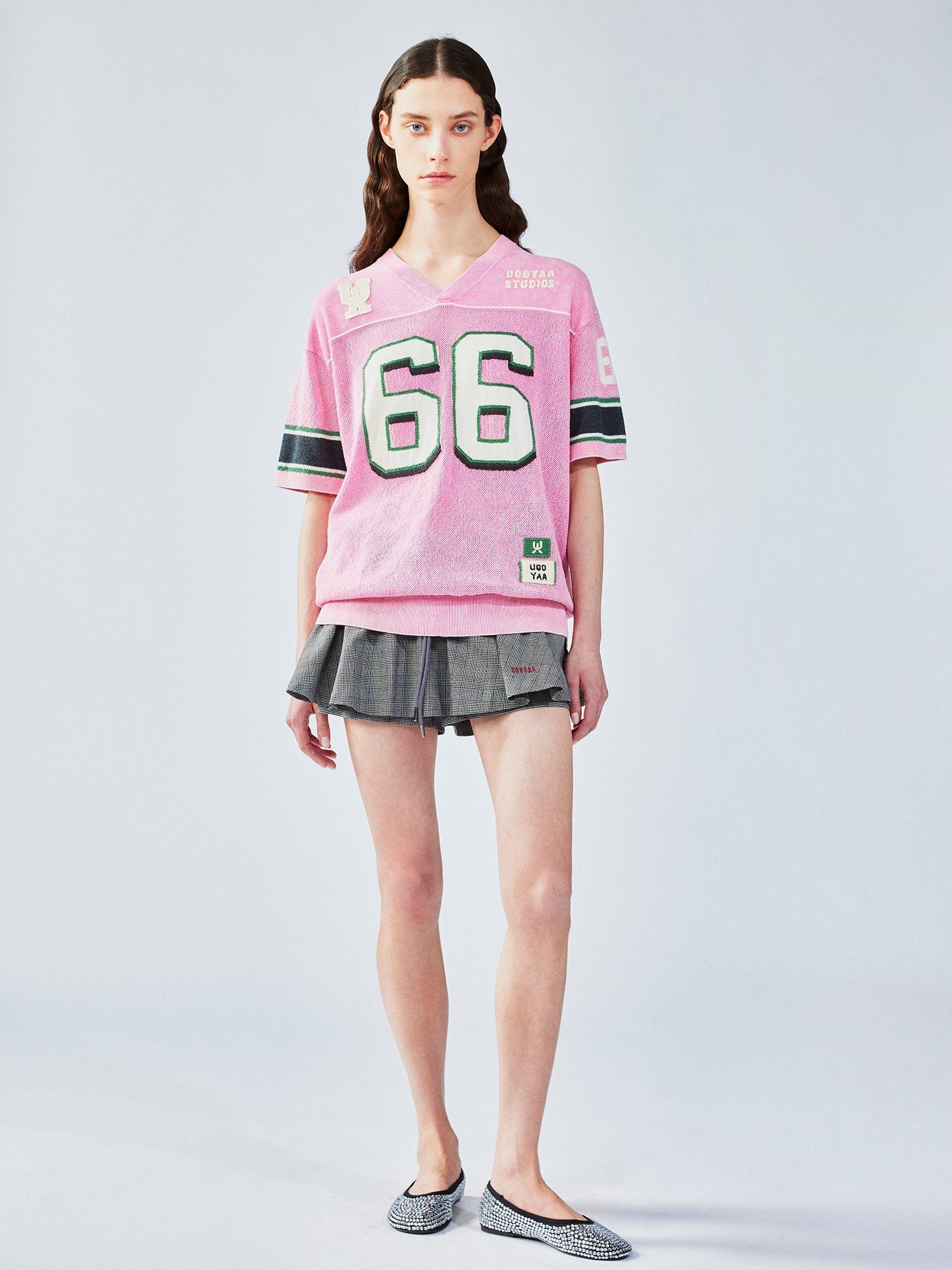 Jersey-style knit t-shirt