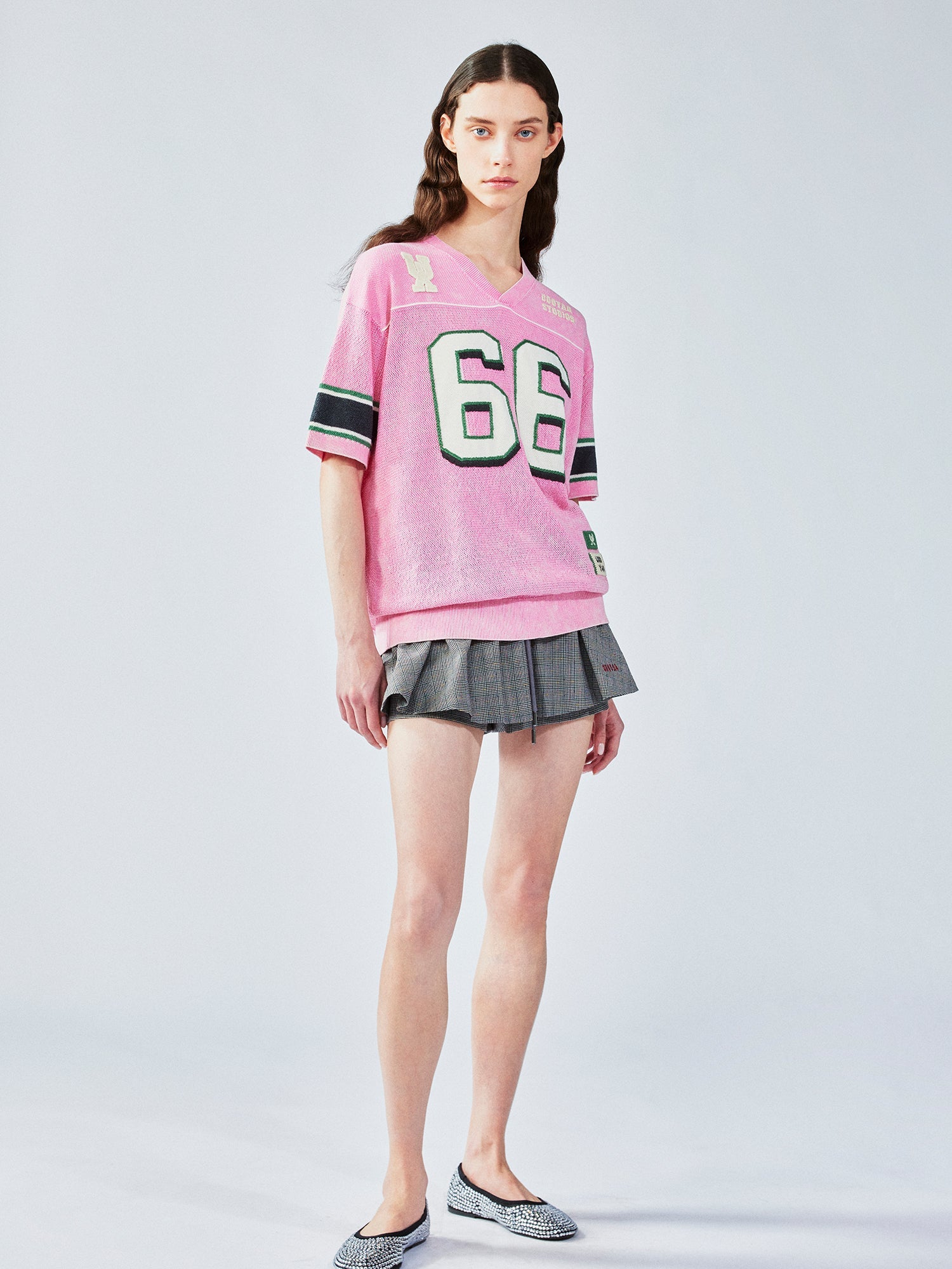 Jersey-style knit t-shirt