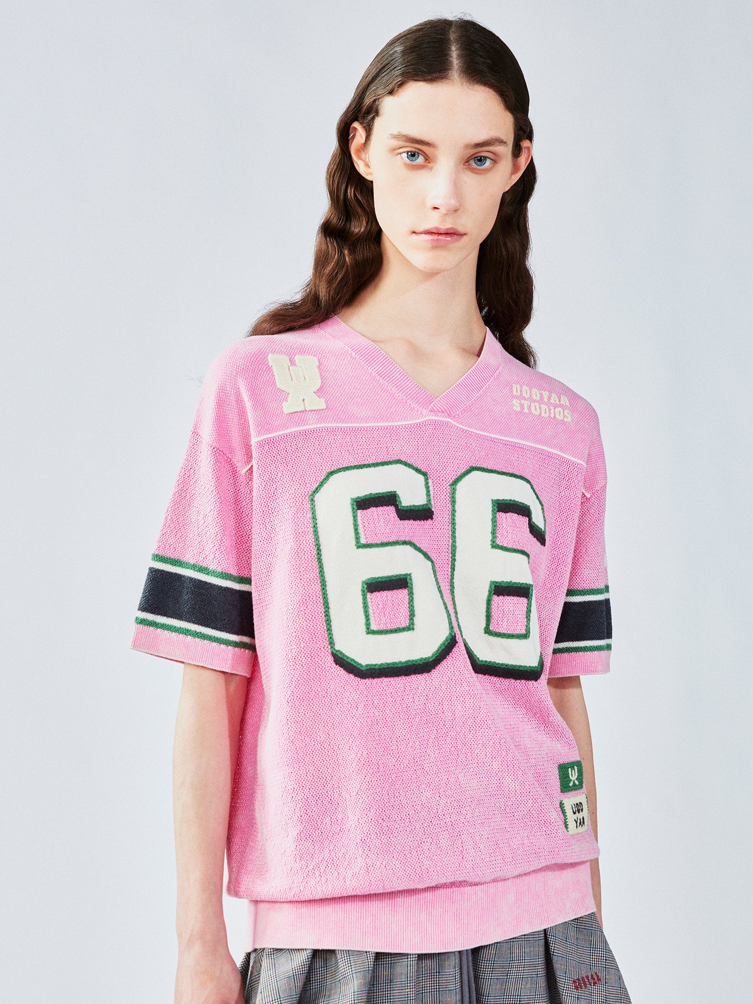 Jersey-style knit t-shirt