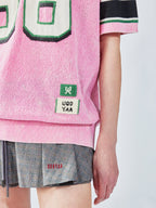 ジャージー風ニットTシャツ