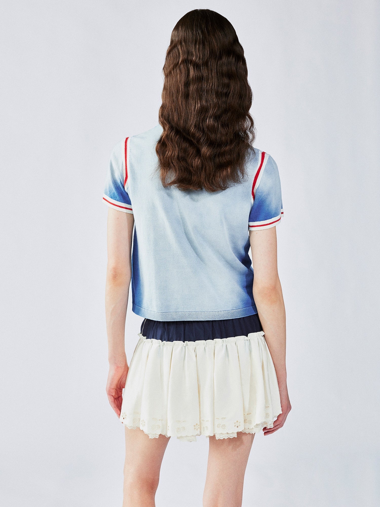 Jersey-style knit t-shirt