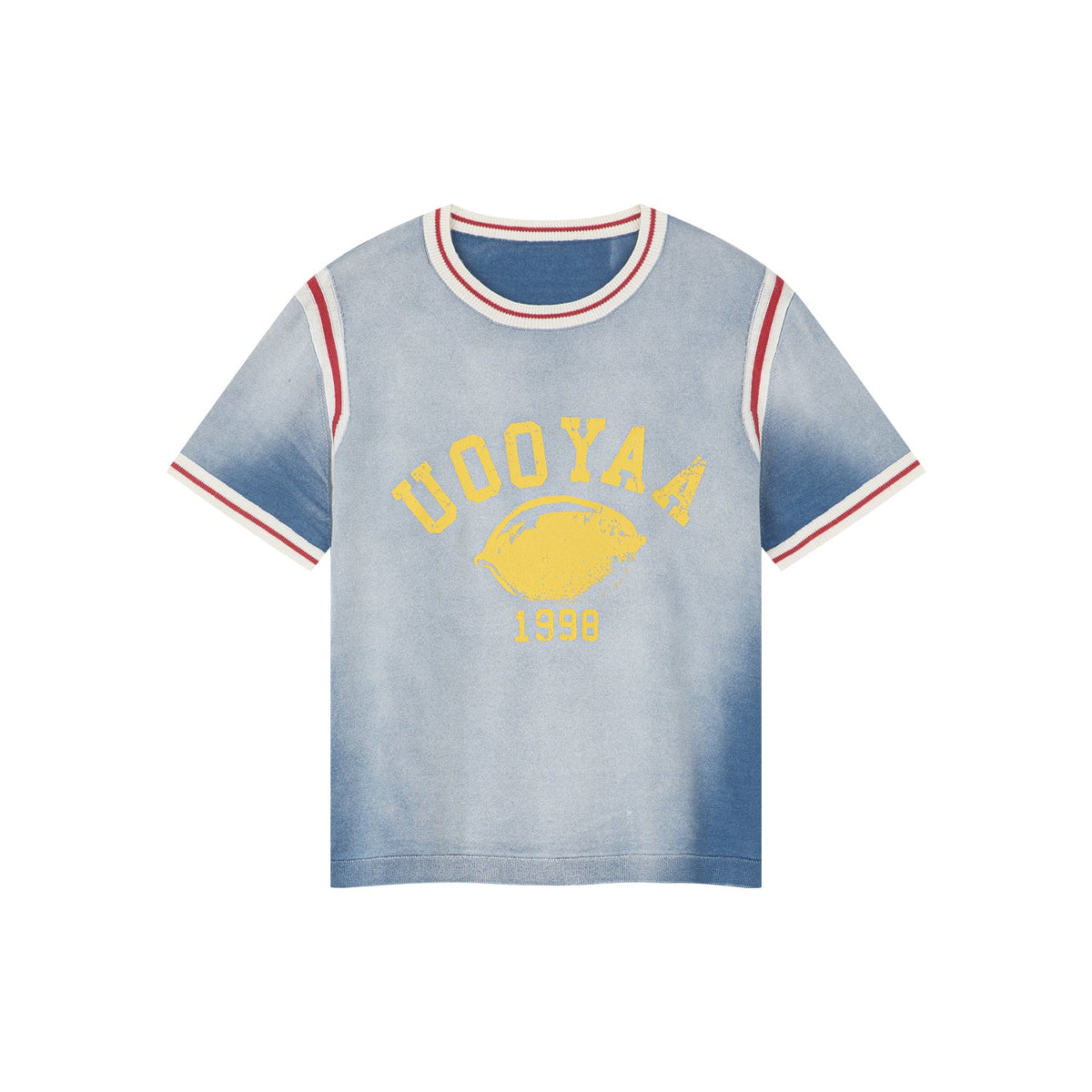 ジャージー風ニットTシャツ